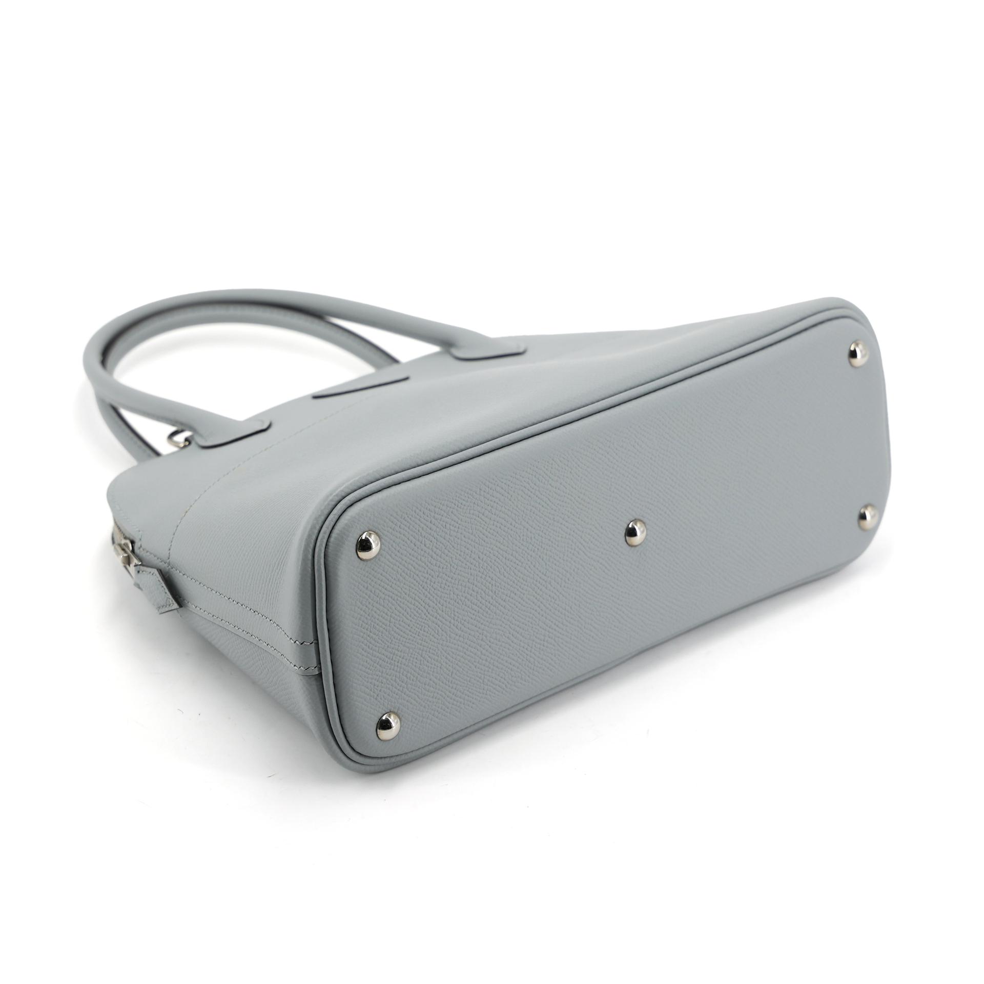 Excellent ( Rank SA ) HERMÈS Bolide 27 Bleu Glacier (8U) Epsom Palladium hardware T (2015) - 6