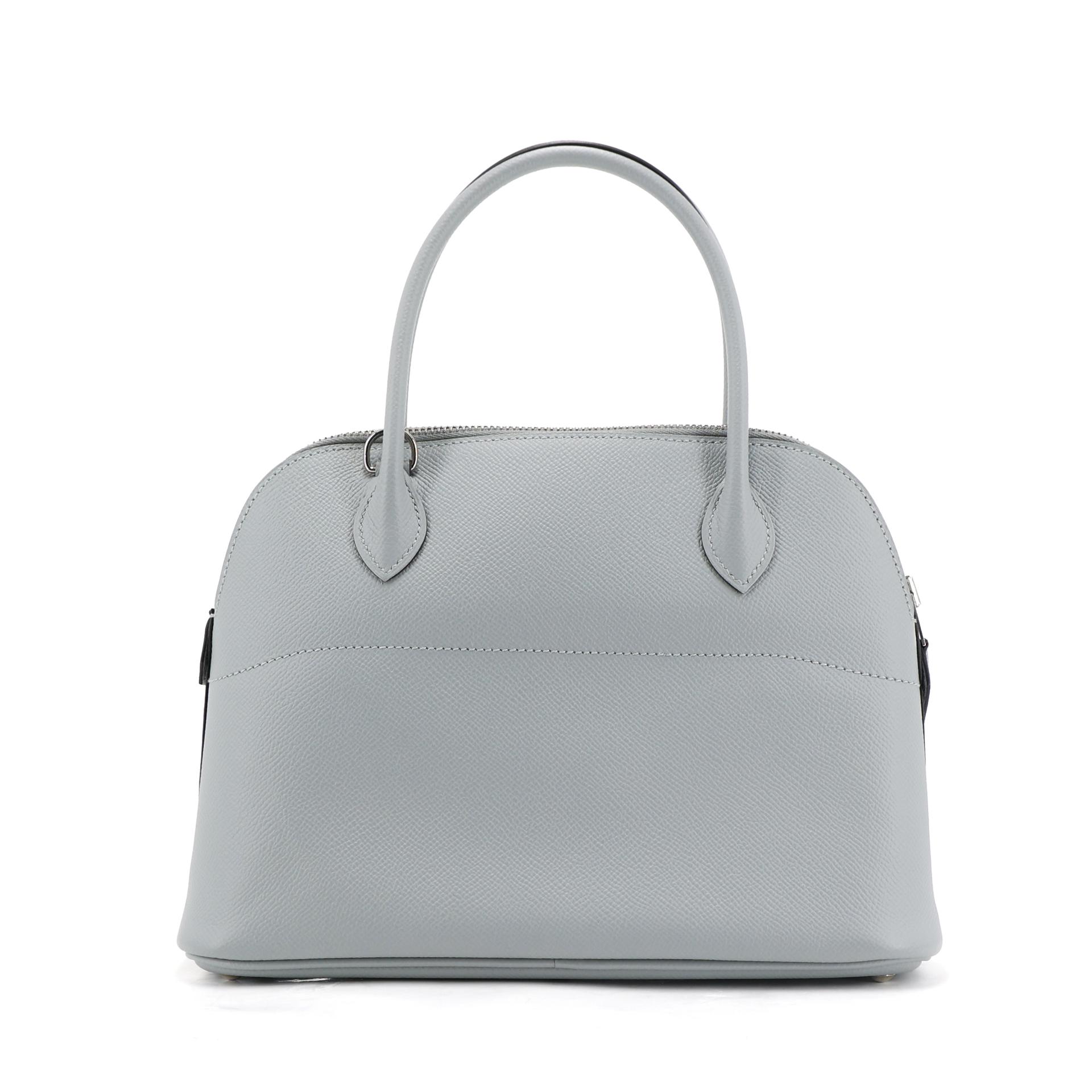 Excellent ( Rank SA ) HERMÈS Bolide 27 Bleu Glacier (8U) Epsom Palladium hardware T (2015) - 2