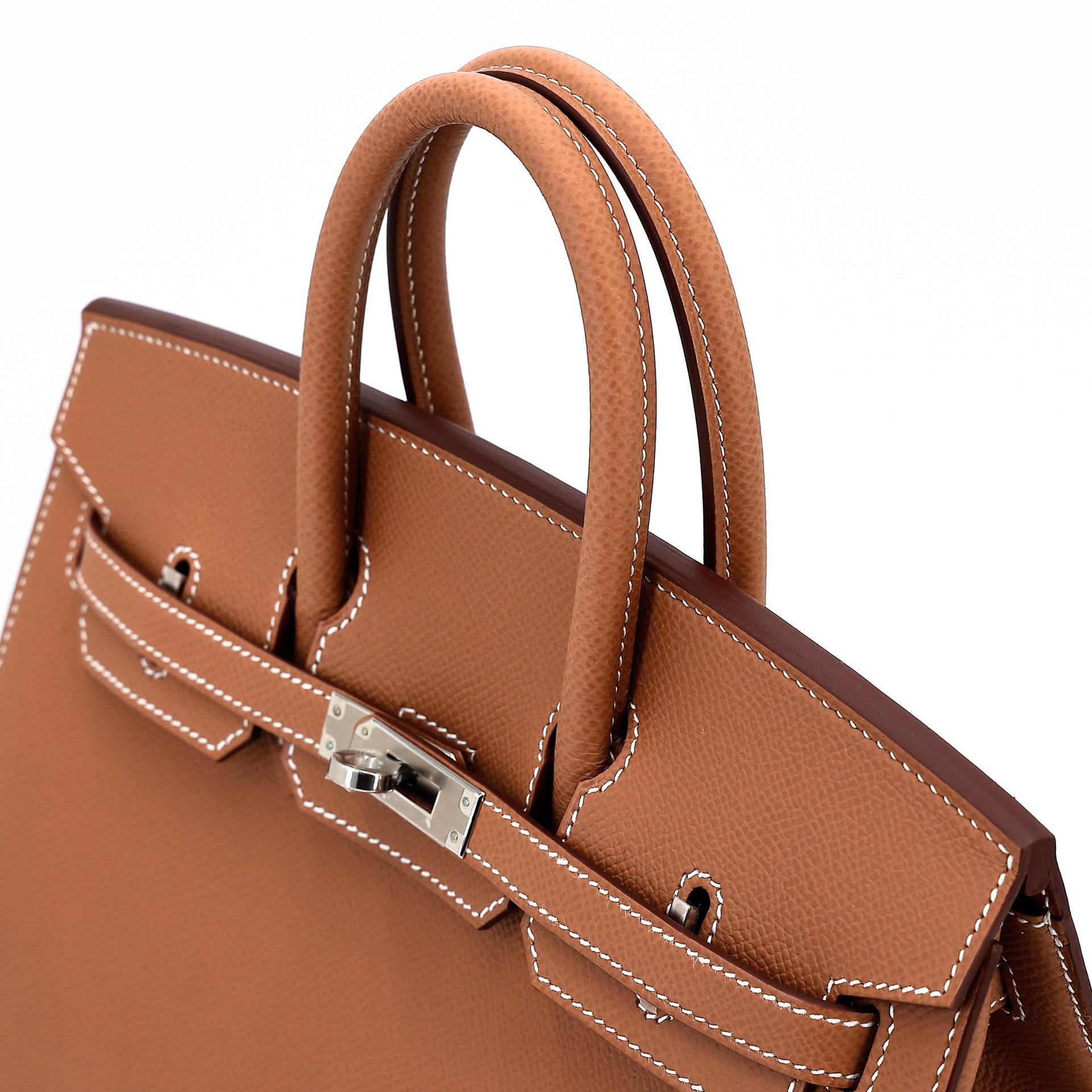 Unused ( Rank NS ) HERMÈS Birkin 25 Sellier Gold (37) Epsom Palladium hardware W (2024) - 3