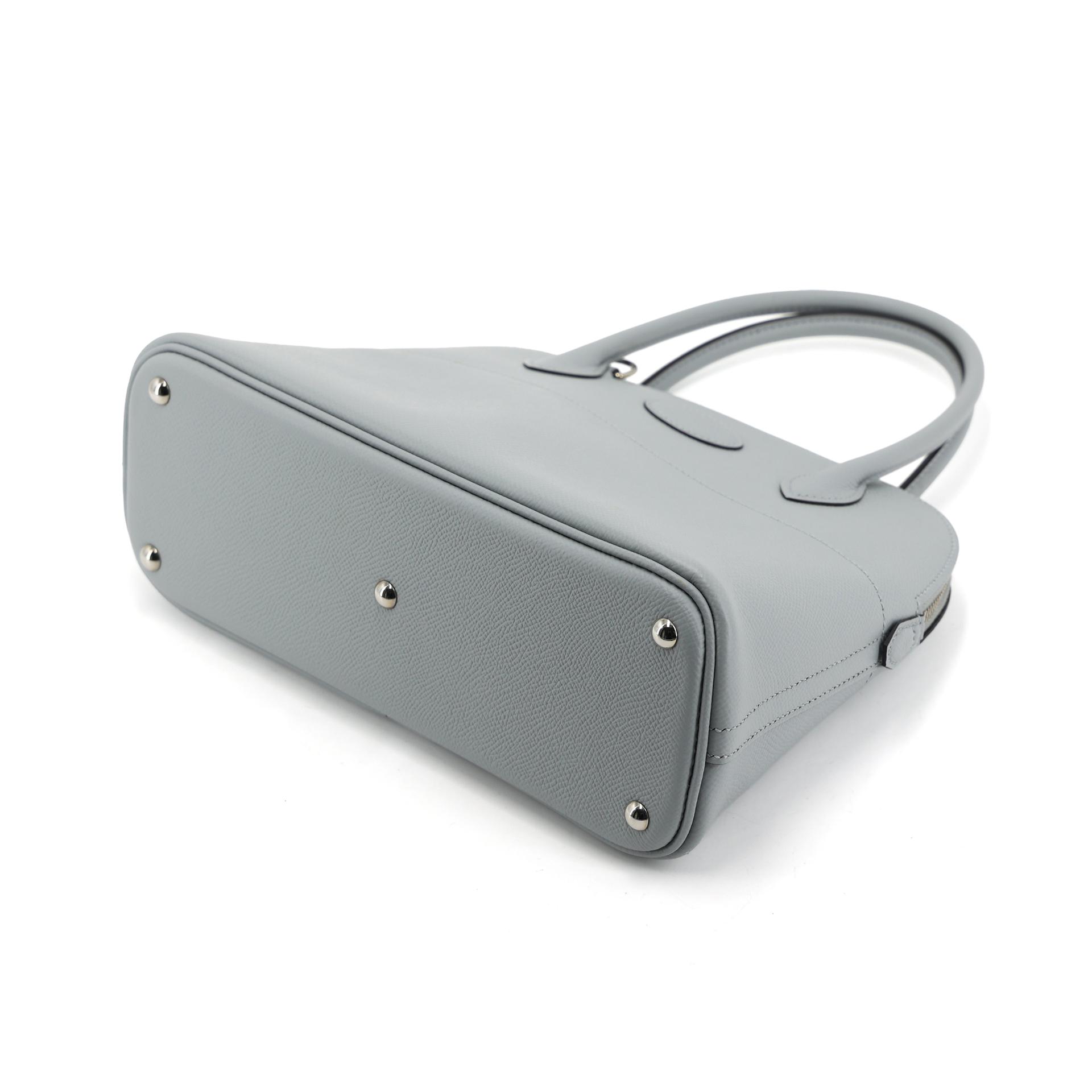 Excellent ( Rank SA ) HERMÈS Bolide 27 Bleu Glacier (8U) Epsom Palladium hardware T (2015) - 7