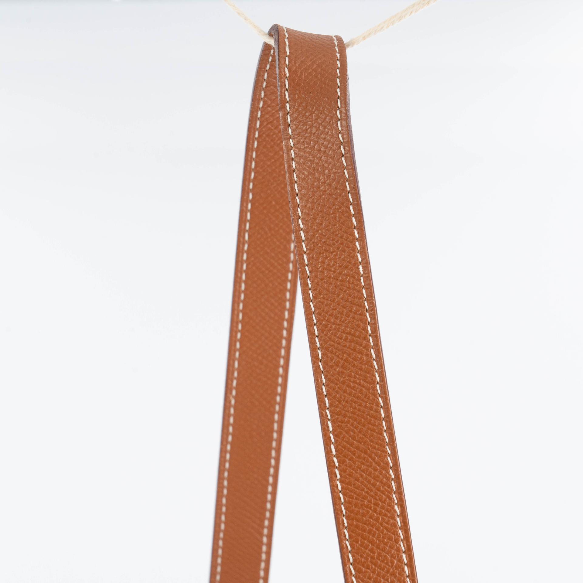 Very Good ( Rank A) HERMÈS Musardine Bucket bag Gold (37) Epsom silk Palladium hardware X (2016) - 3