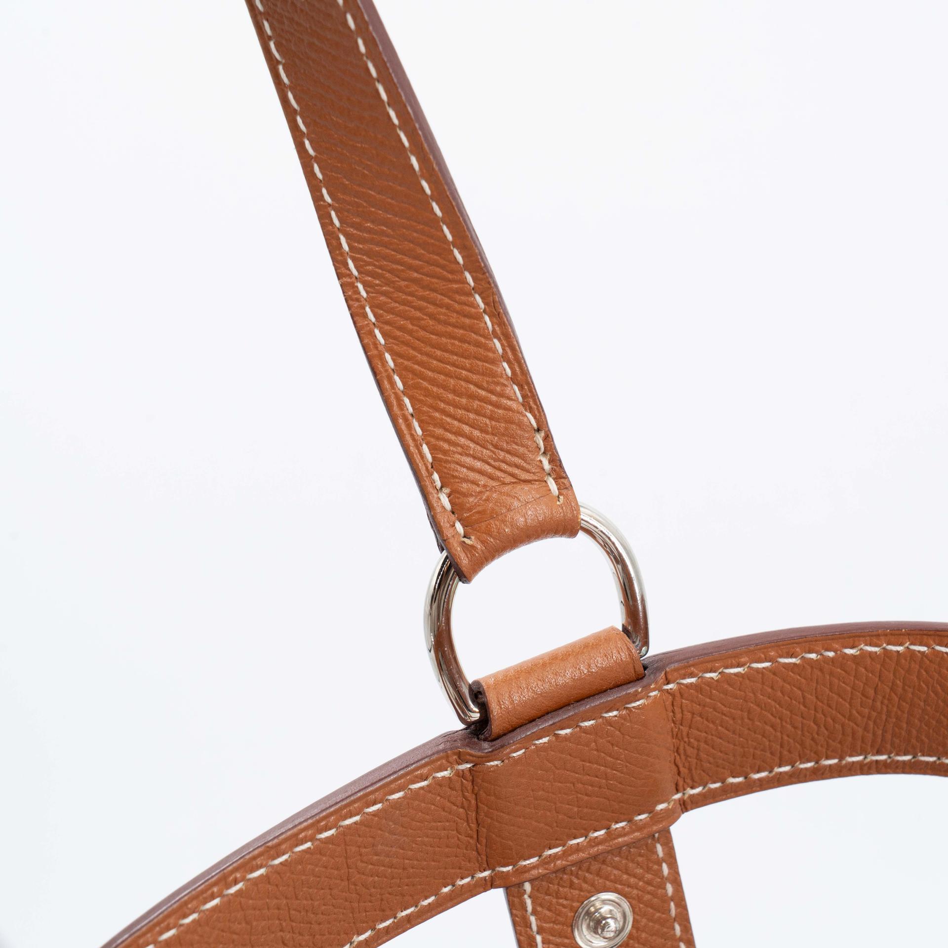 Very Good ( Rank A) HERMÈS Musardine Bucket bag Gold (37) Epsom silk Palladium hardware X (2016) - 17