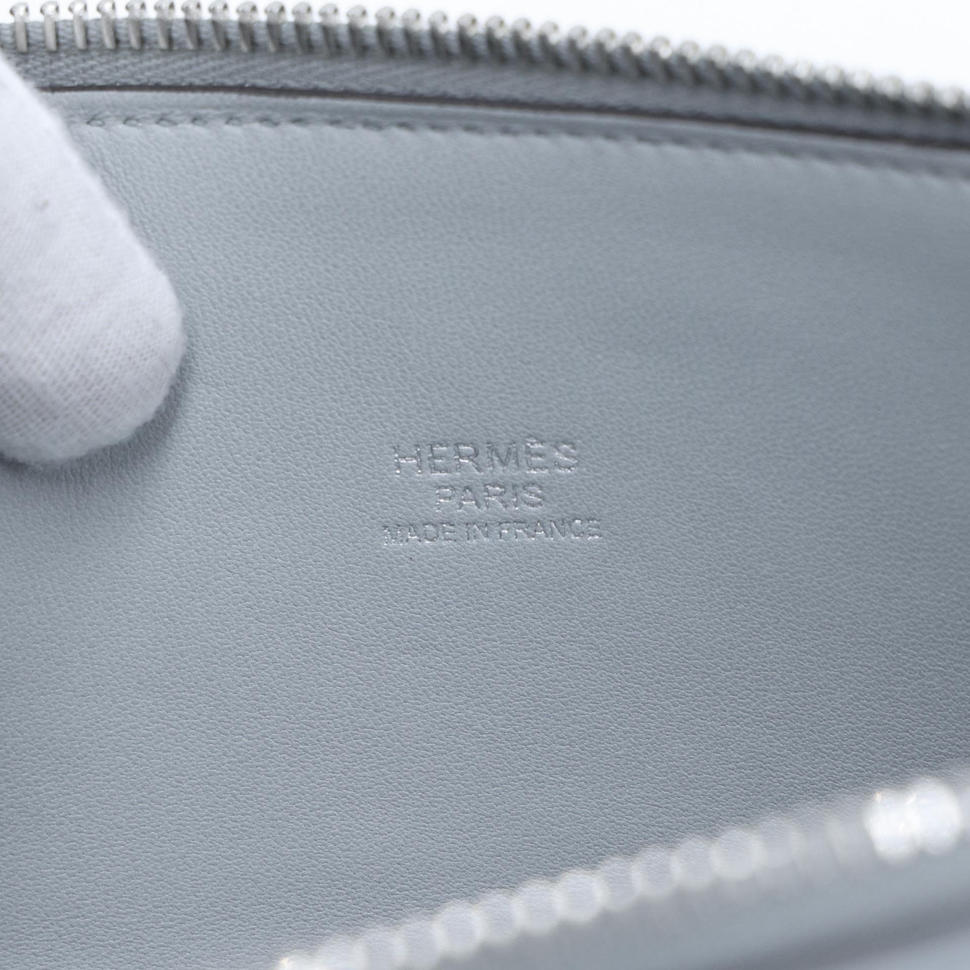 Excellent ( Rank SA ) HERMÈS Bolide 27 Bleu Glacier (8U) Epsom Palladium hardware T (2015) - 14