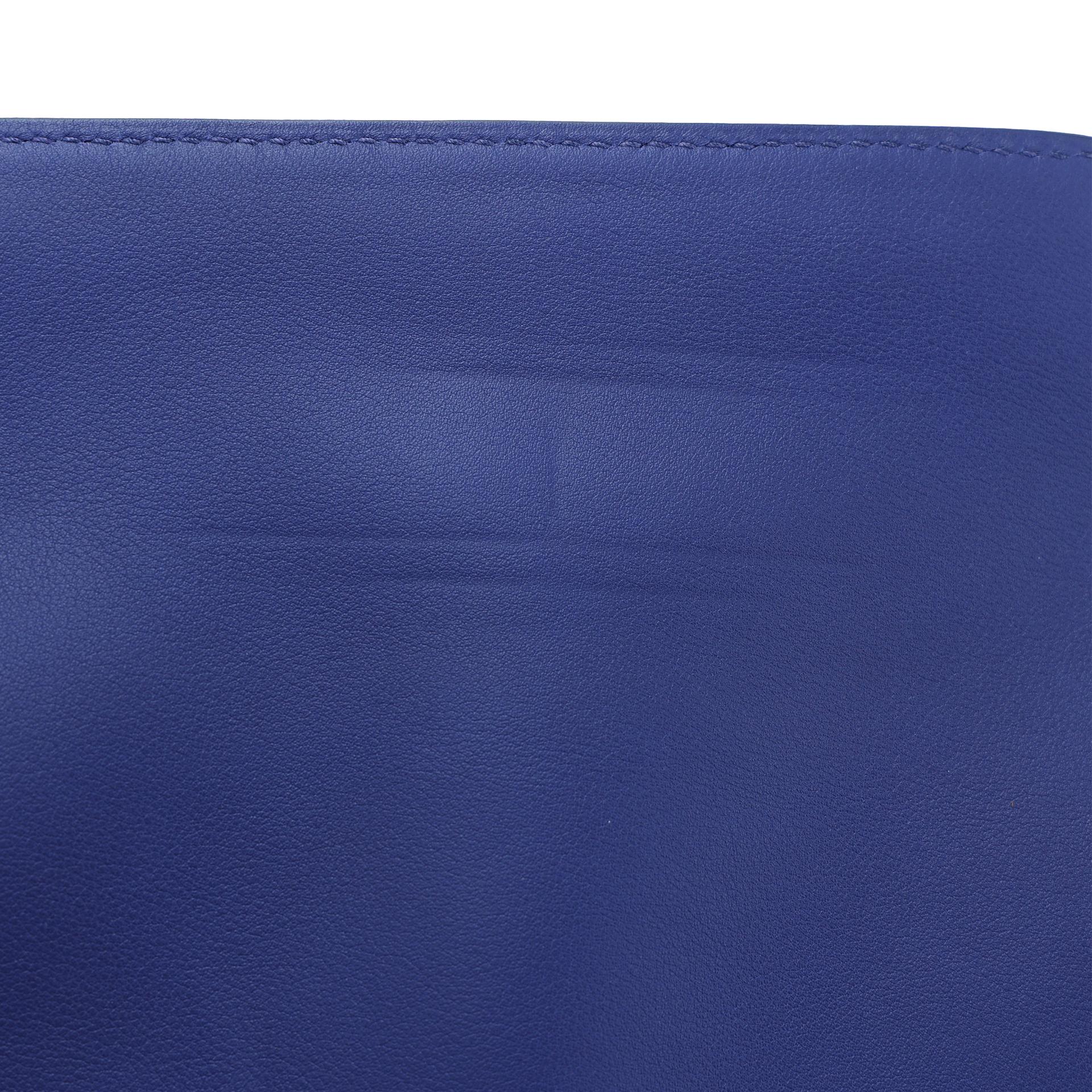ランク SA HERMÈS エルメス ロウリス23 ブルーオーシャン (Z7) ブルーサフィール (73) ブルーネイビー (7U) ドブリス スエード スイフト ソンブレロ シルバー金具 T刻印 (2015) - 15