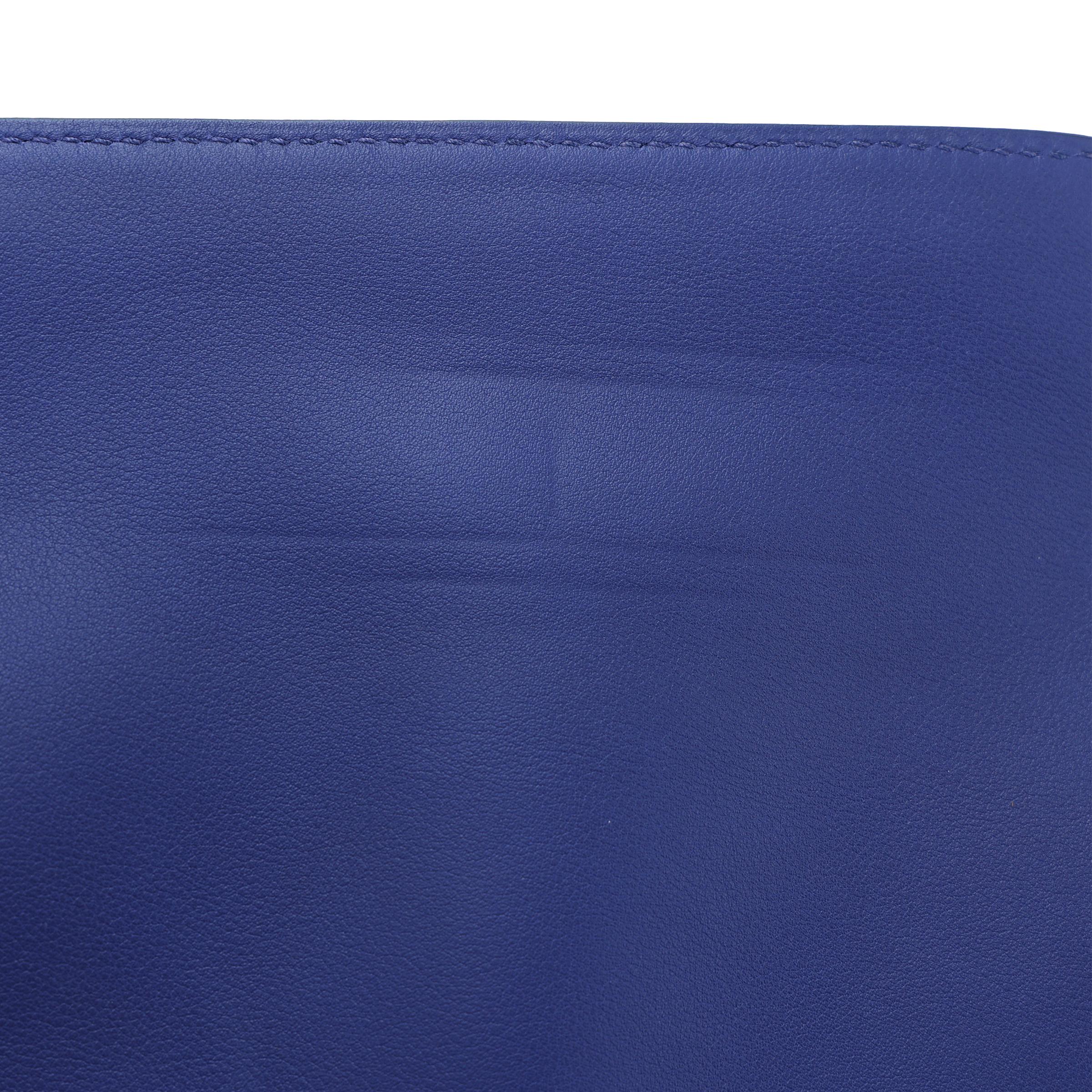 Excellent ( Rank SA ) HERMÈS Roulis 23 Bleu Ocean (Z7) Bleu Saphir (73) Navy (7U) Doblis Suede Swift Sombrero Palladium hardware T (2015) - 15