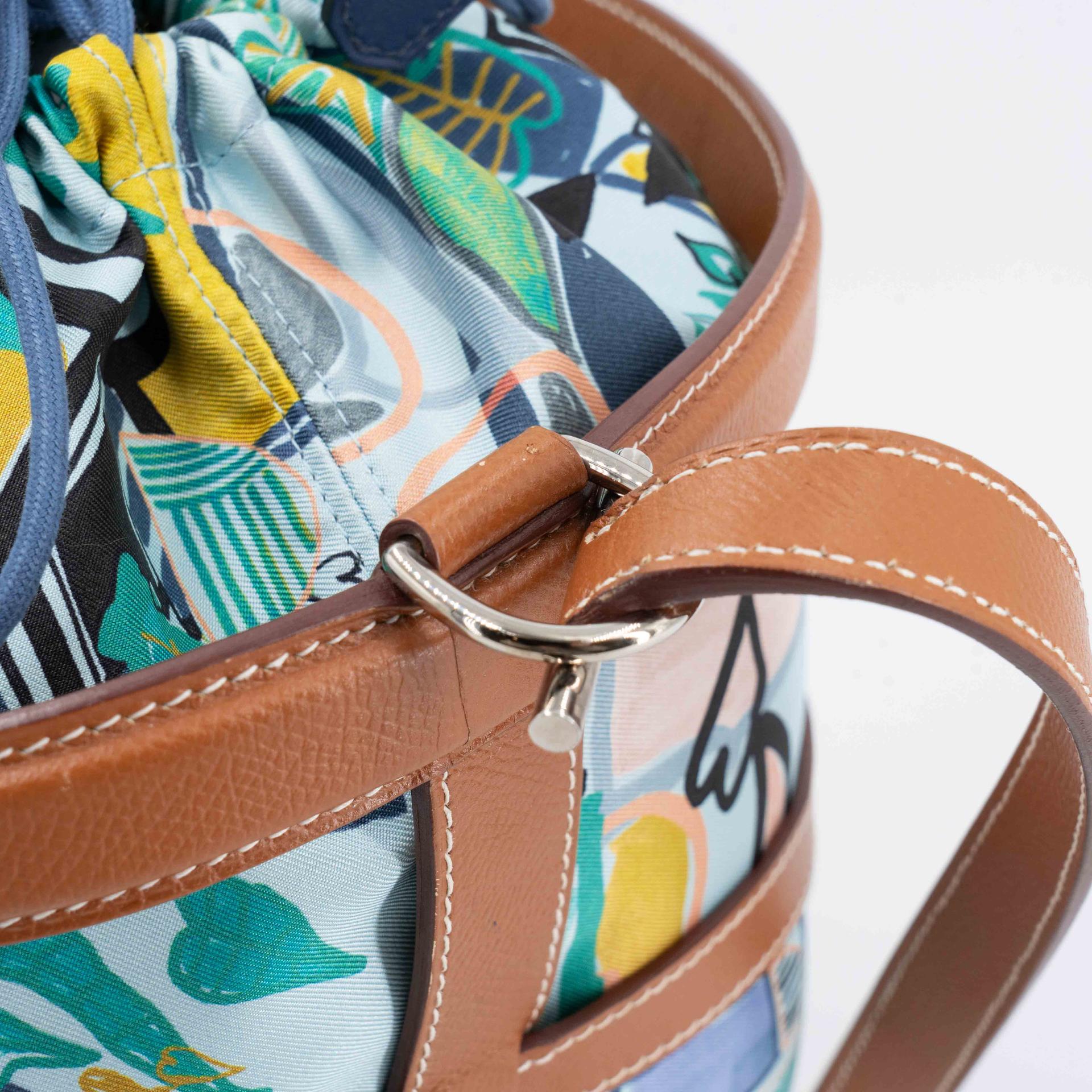 Very Good ( Rank A) HERMÈS Musardine Bucket bag Gold (37) Epsom silk Palladium hardware X (2016) - 9