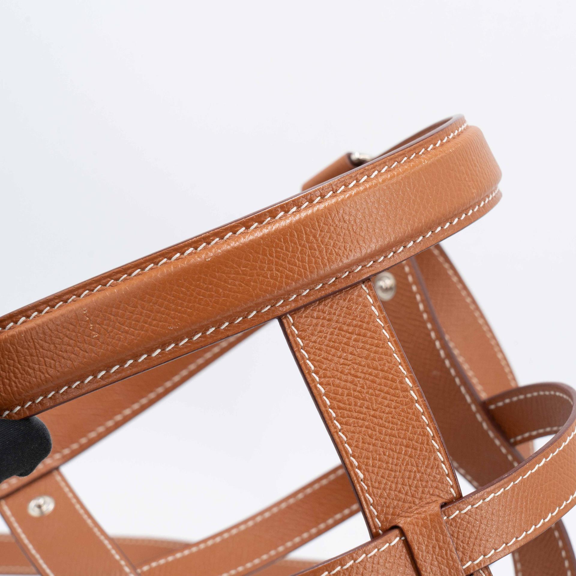 Very Good ( Rank A) HERMÈS Musardine Bucket bag Gold (37) Epsom silk Palladium hardware X (2016) - 25