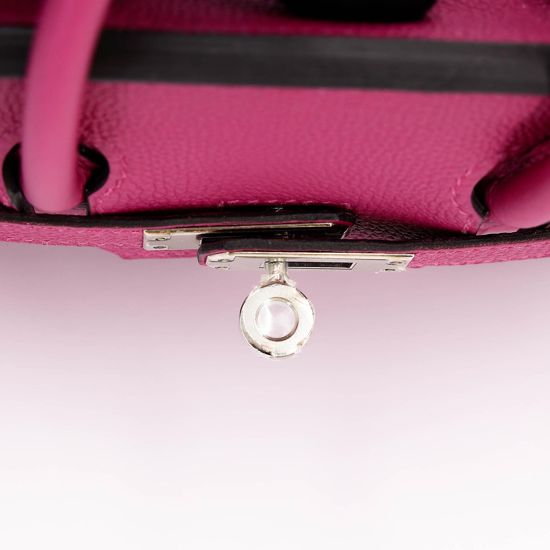 Very Good ( Rank A) HERMÈS Birkin 25 Rose Purple (L3) Togo Palladium hardware C (2018) - 14
