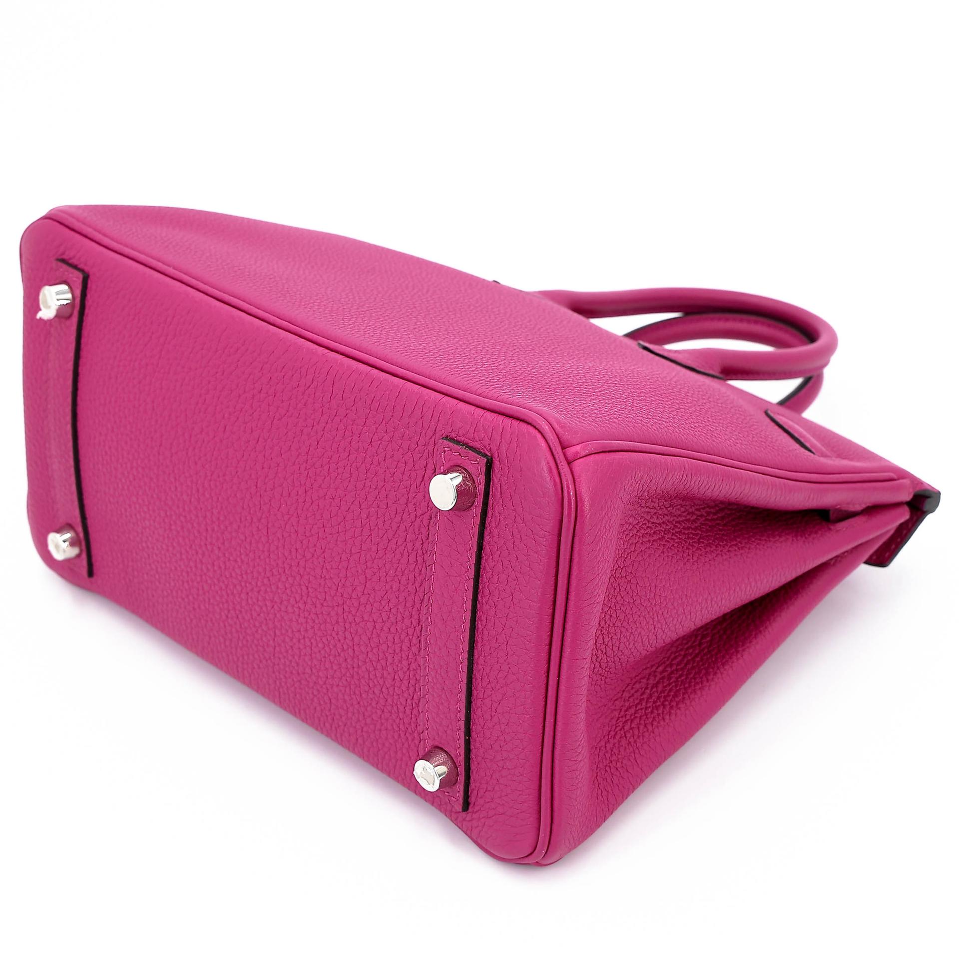 Very Good ( Rank A) HERMÈS Birkin 25 Rose Purple (L3) Togo Palladium hardware C (2018) - 7