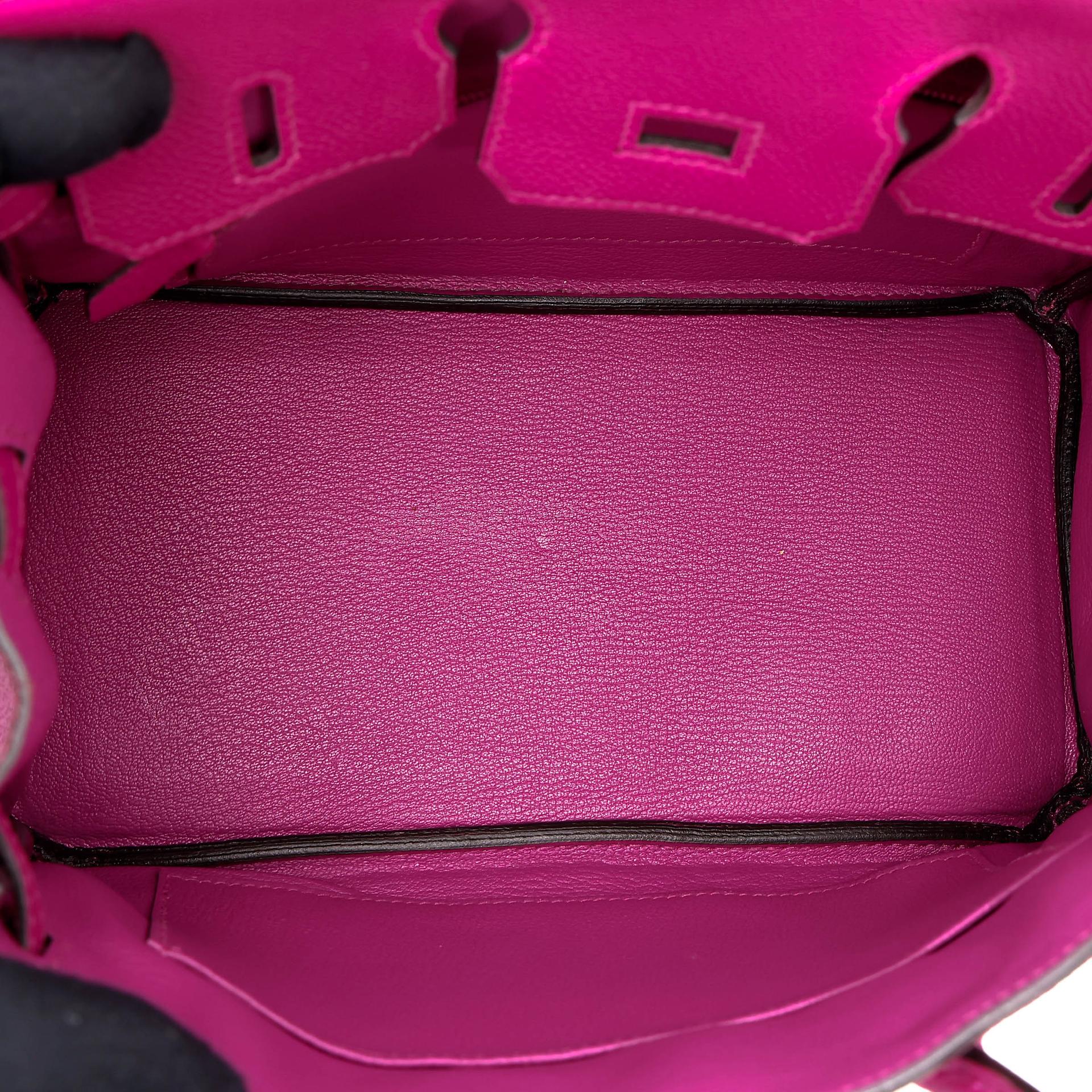 Very Good ( Rank A) HERMÈS Birkin 25 Rose Purple (L3) Togo Palladium hardware C (2018) - 26