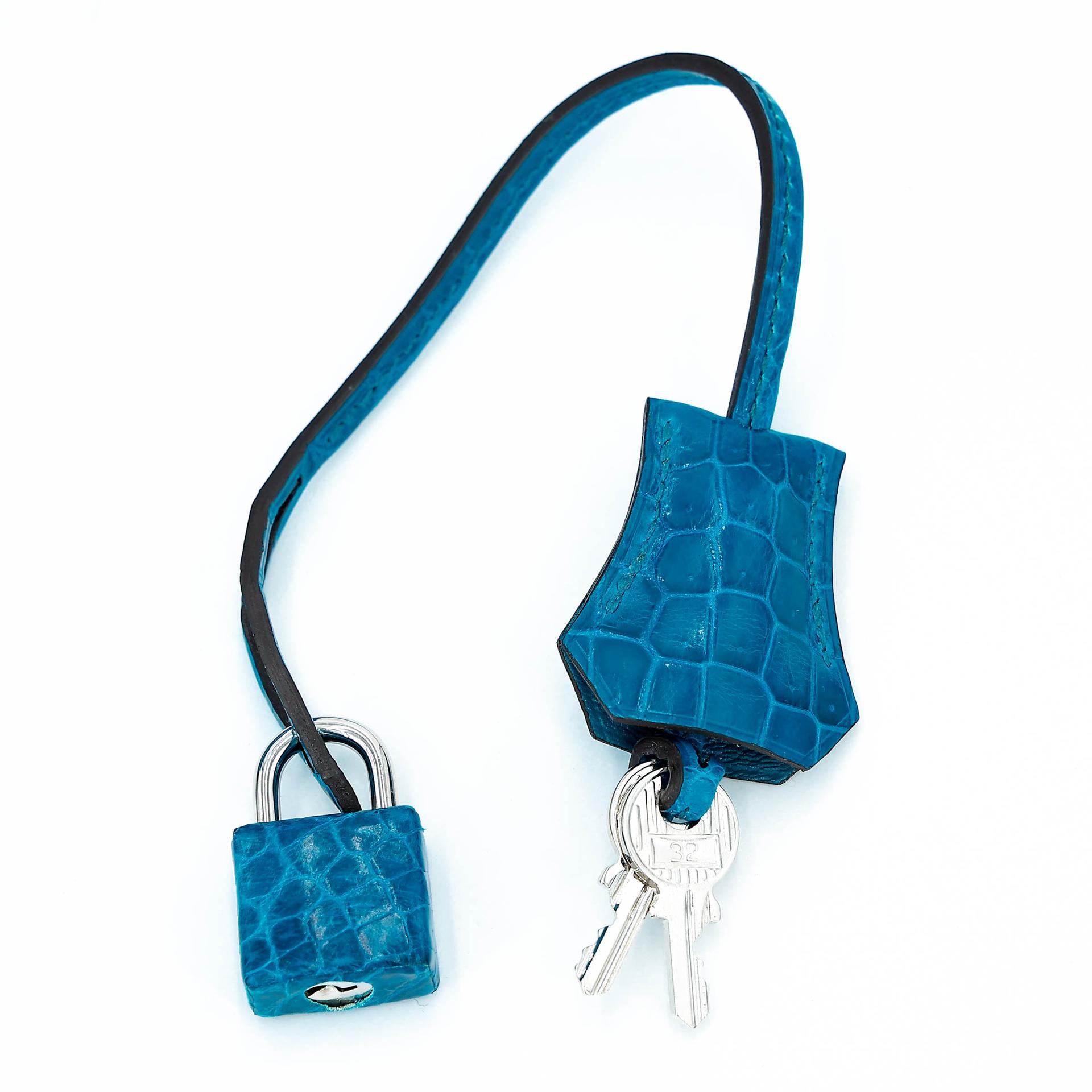 Unused ( Rank NS ) HERMÈS Birkin 30 Bleu Izmir (7W) Shiny Niloticus Crocodile Palladium hardware T (2015) - 28