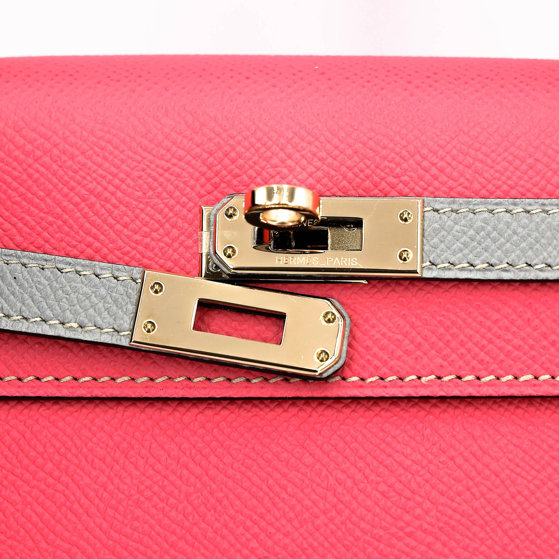 ランク SA HERMÈS エルメス スペシャルオーダー ケリー25 セリエ HSS ローズアザレ (8W) グリムエット (4Z) エプソン シャンパンゴールド金具 A刻印 (2017) - 9