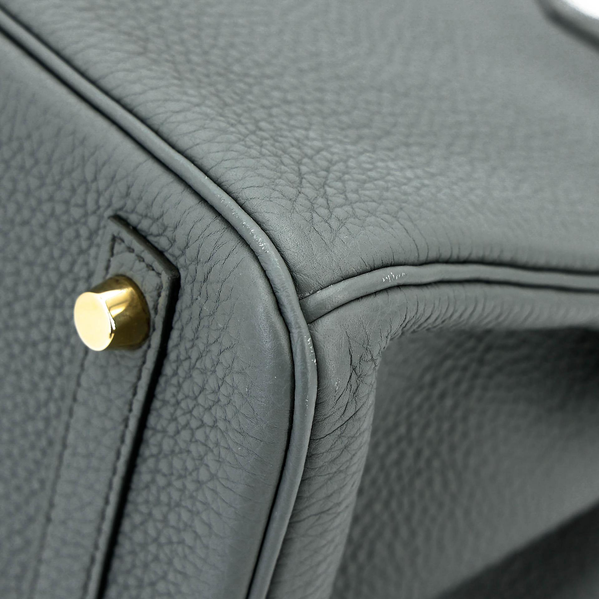 Very Good ( Rank A) HERMÈS Birkin 30 Vert Amande (63) Togo Gold hardware D (2019) - 11