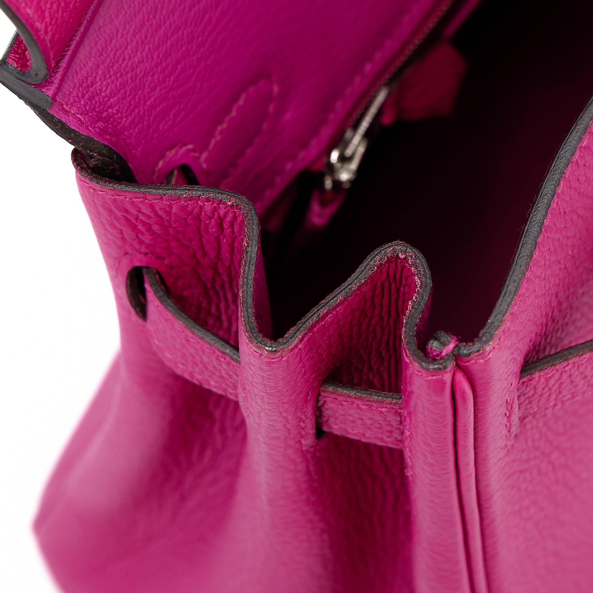 Very Good ( Rank A) HERMÈS Birkin 25 Rose Purple (L3) Togo Palladium hardware C (2018) - 20