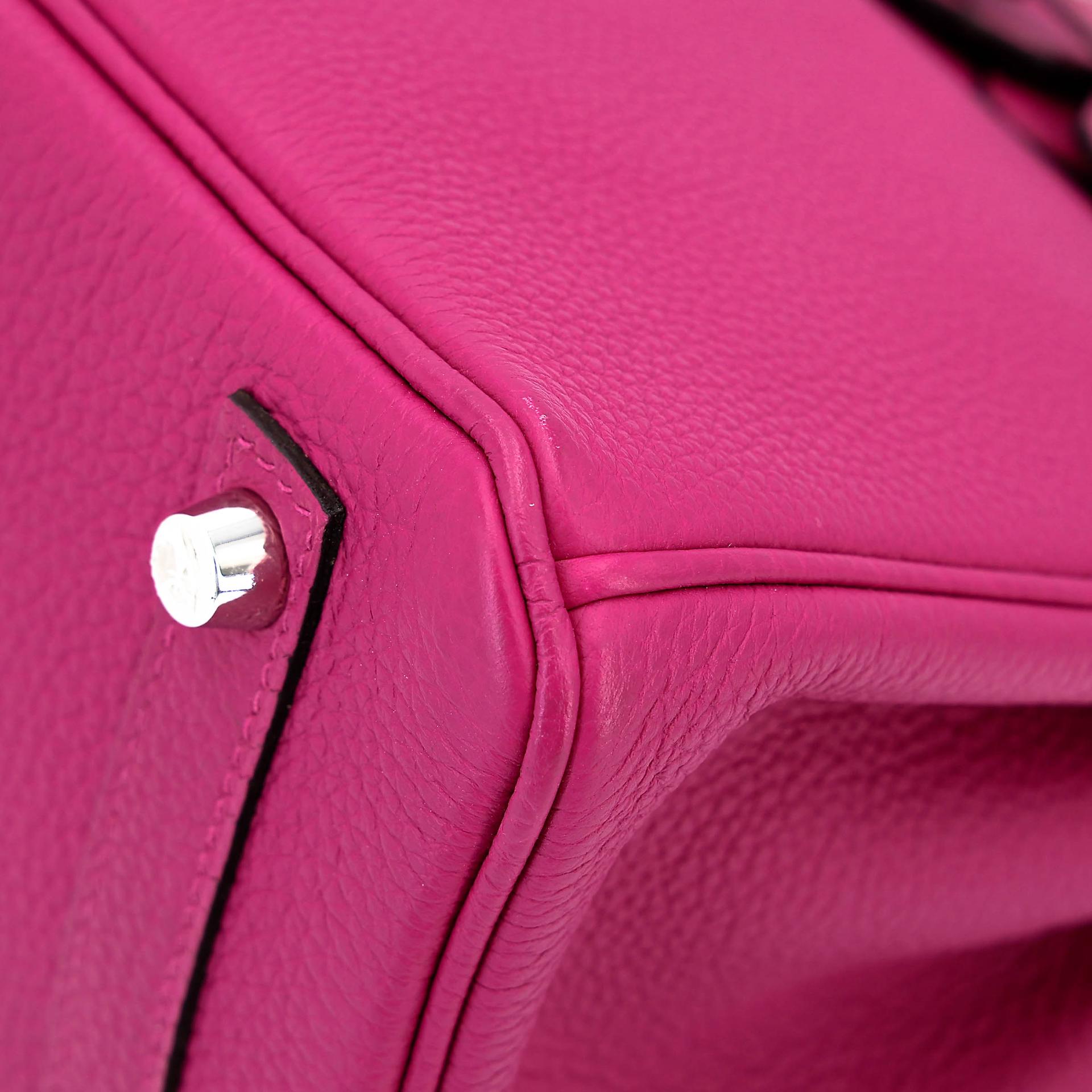 Very Good ( Rank A) HERMÈS Birkin 25 Rose Purple (L3) Togo Palladium hardware C (2018) - 9