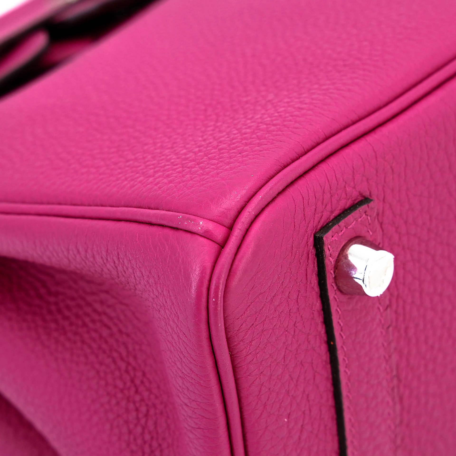 Very Good ( Rank A) HERMÈS Birkin 25 Rose Purple (L3) Togo Palladium hardware C (2018) - 10
