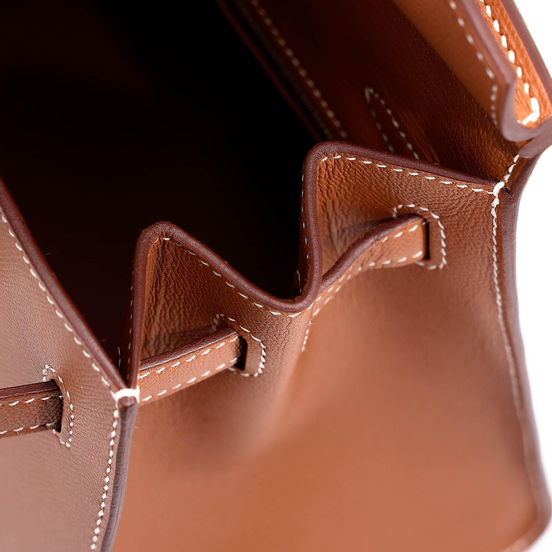 SA超美品 HERMÈS 愛馬仕 Birkin 25 外縫 37 金棕色 Gold Madame皮 金扣 Z刻 2021年 - 19