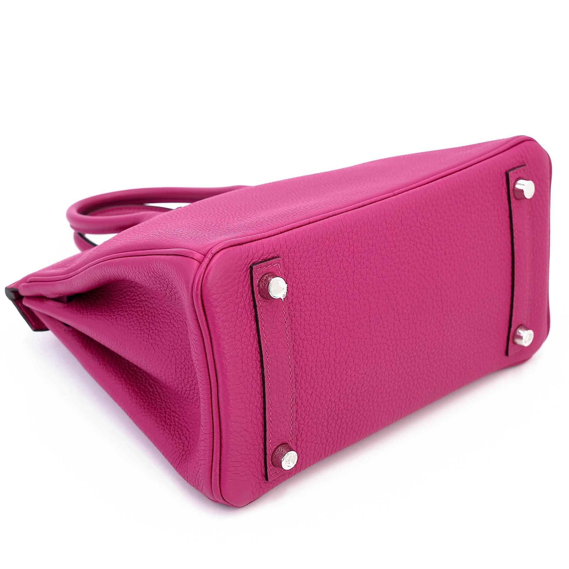 Very Good ( Rank A) HERMÈS Birkin 25 Rose Purple (L3) Togo Palladium hardware C (2018) - 8
