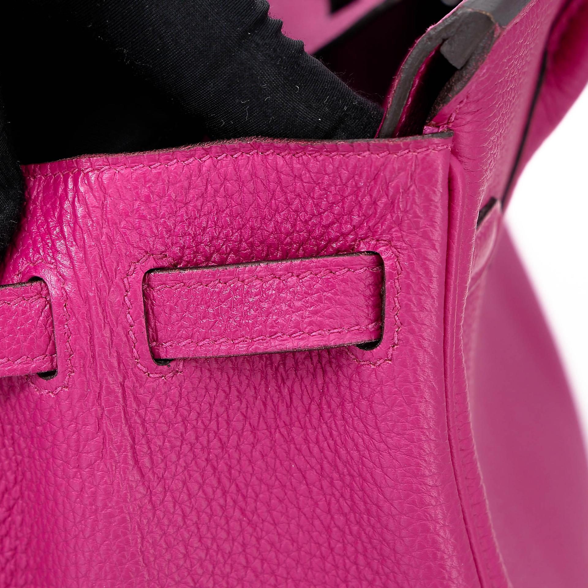 Very Good ( Rank A) HERMÈS Birkin 25 Rose Purple (L3) Togo Palladium hardware C (2018) - 16