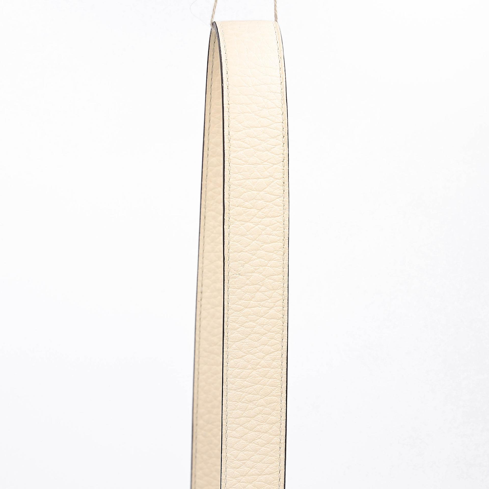 中古AB HERMÈS 愛馬仕 Mini Lindy I2 奶油白 Nata Clemence小牛皮 金扣 U刻 2022年 - 3