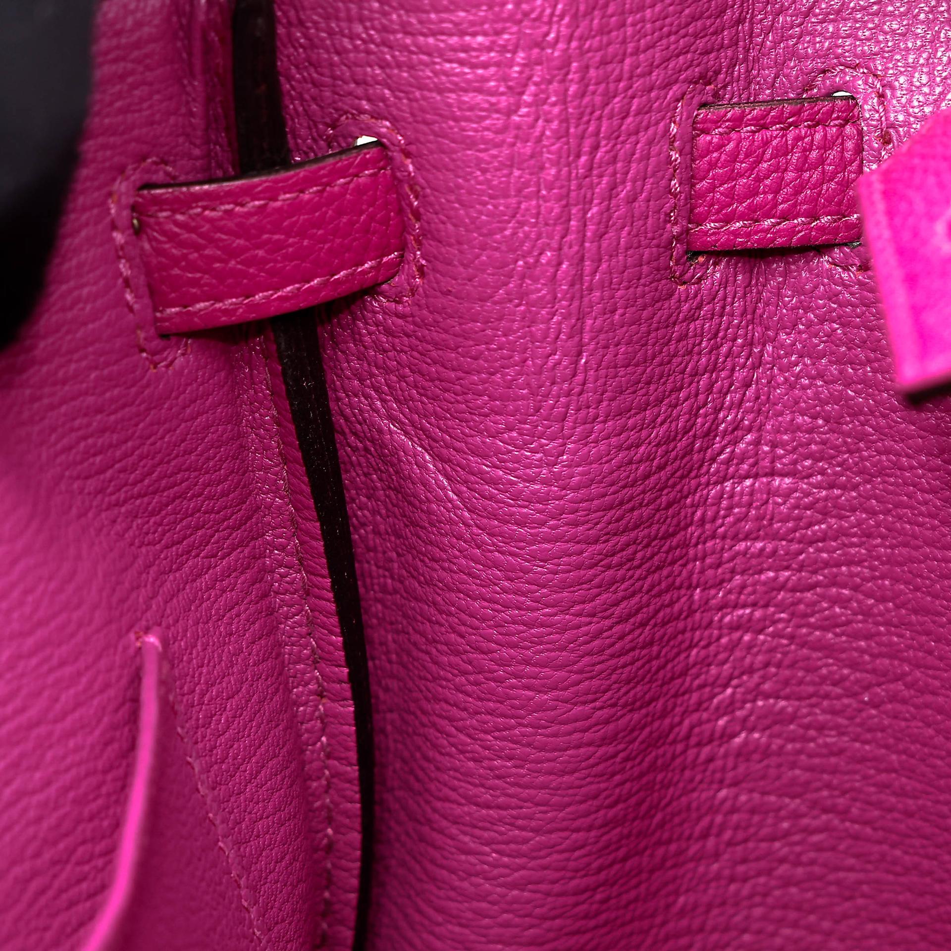 Very Good ( Rank A) HERMÈS Birkin 25 Rose Purple (L3) Togo Palladium hardware C (2018) - 21