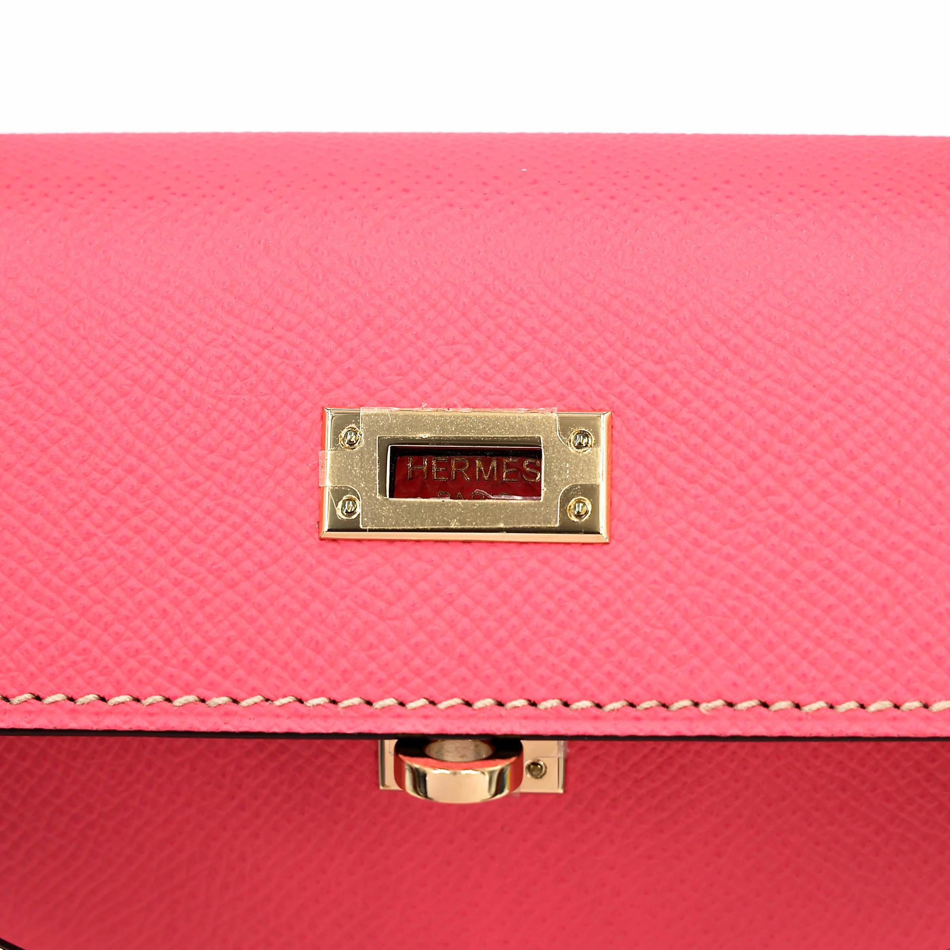 ランク SA HERMÈS エルメス スペシャルオーダー ケリー25 セリエ HSS ローズアザレ (8W) グリムエット (4Z) エプソン シャンパンゴールド金具 A刻印 (2017) - 11