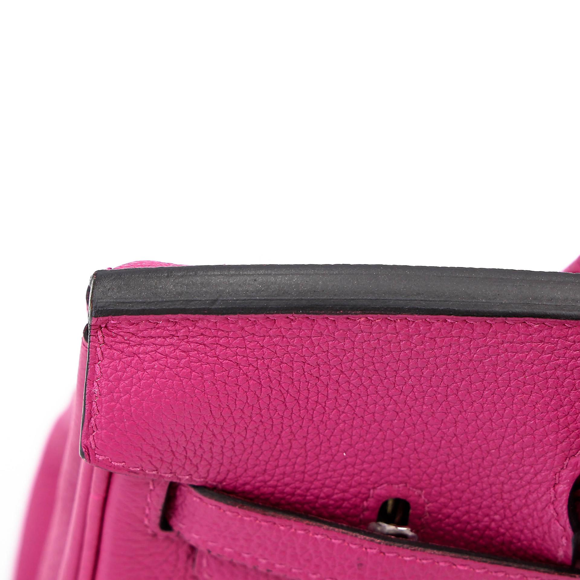 Very Good ( Rank A) HERMÈS Birkin 25 Rose Purple (L3) Togo Palladium hardware C (2018) - 27