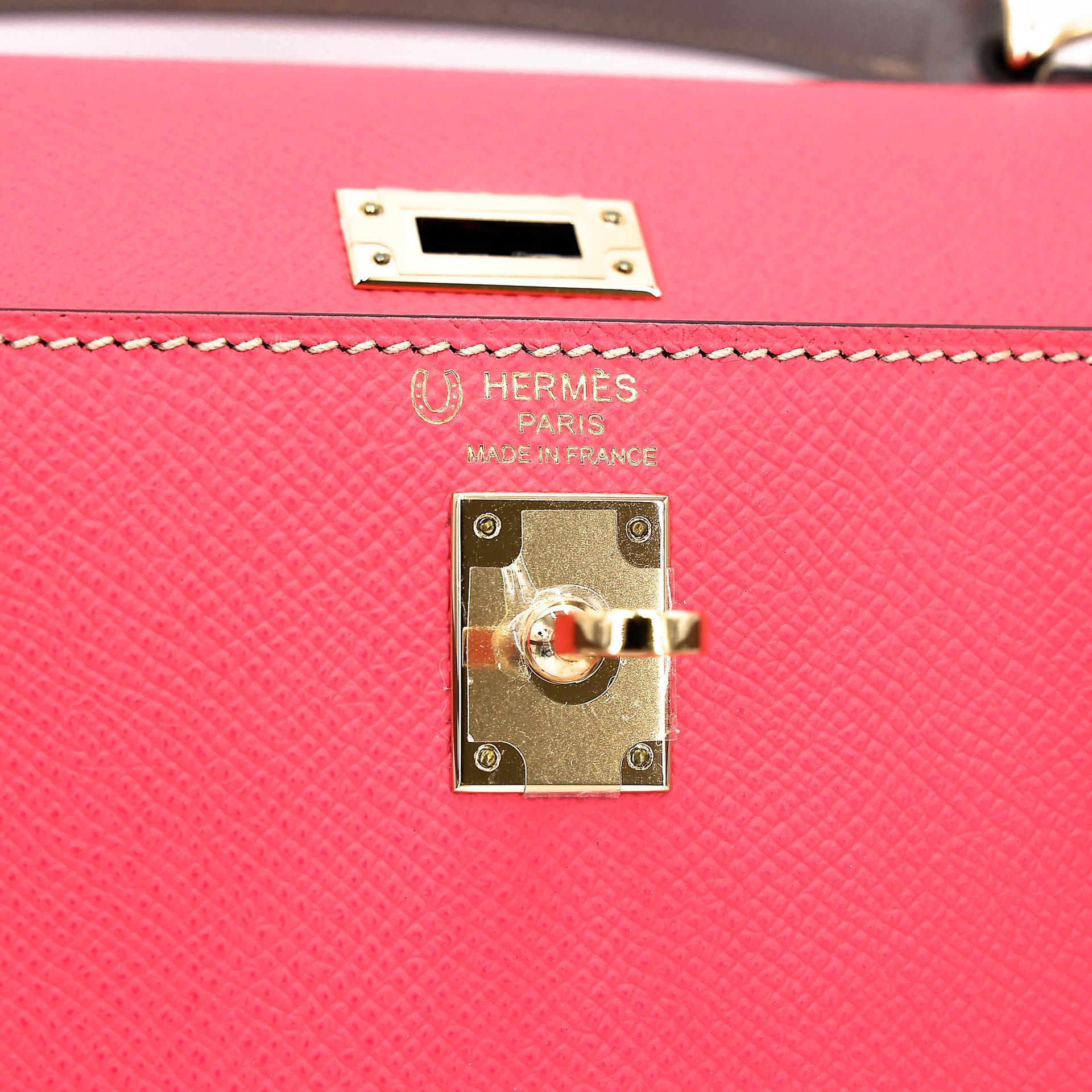 ランク SA HERMÈS エルメス スペシャルオーダー ケリー25 セリエ HSS ローズアザレ (8W) グリムエット (4Z) エプソン シャンパンゴールド金具 A刻印 (2017) - 14