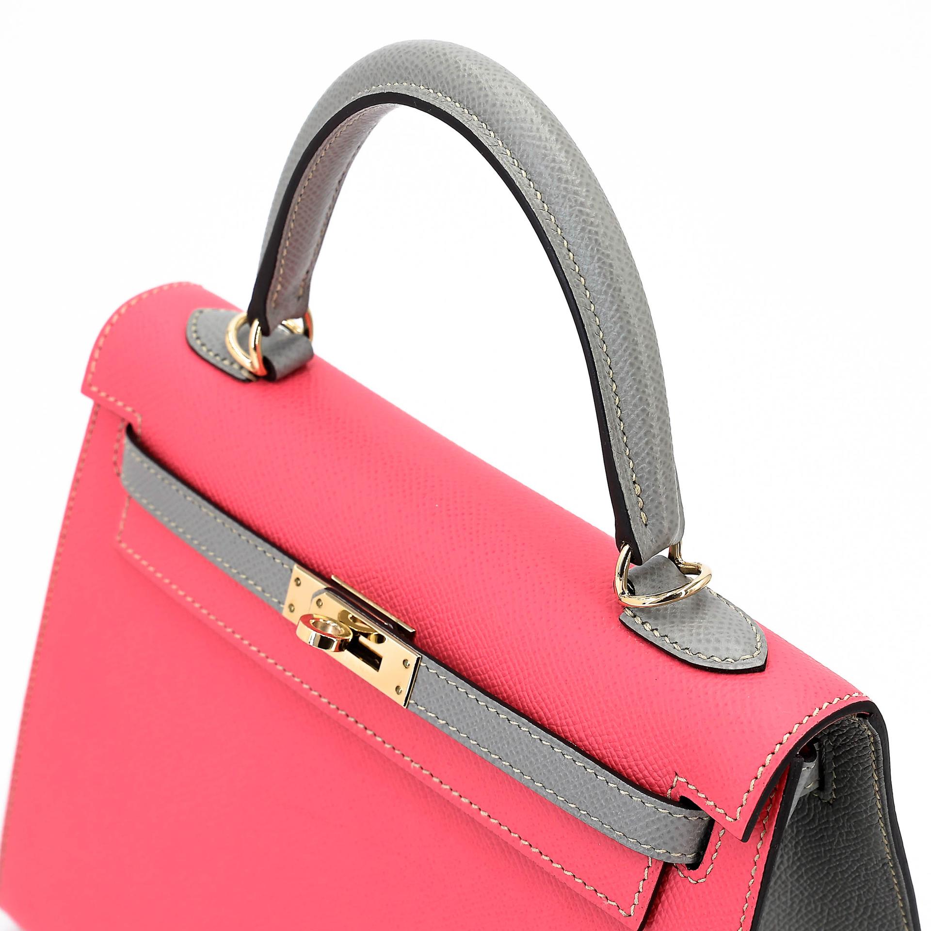 ランク SA HERMÈS エルメス スペシャルオーダー ケリー25 セリエ HSS ローズアザレ (8W) グリムエット (4Z) エプソン シャンパンゴールド金具 A刻印 (2017) - 4