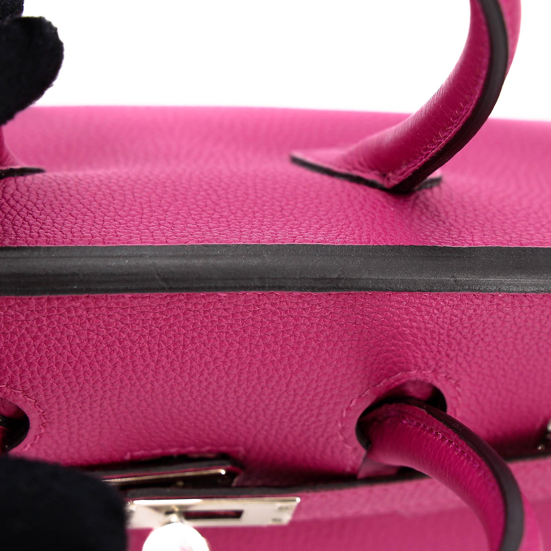 Very Good ( Rank A) HERMÈS Birkin 25 Rose Purple (L3) Togo Palladium hardware C (2018) - 28