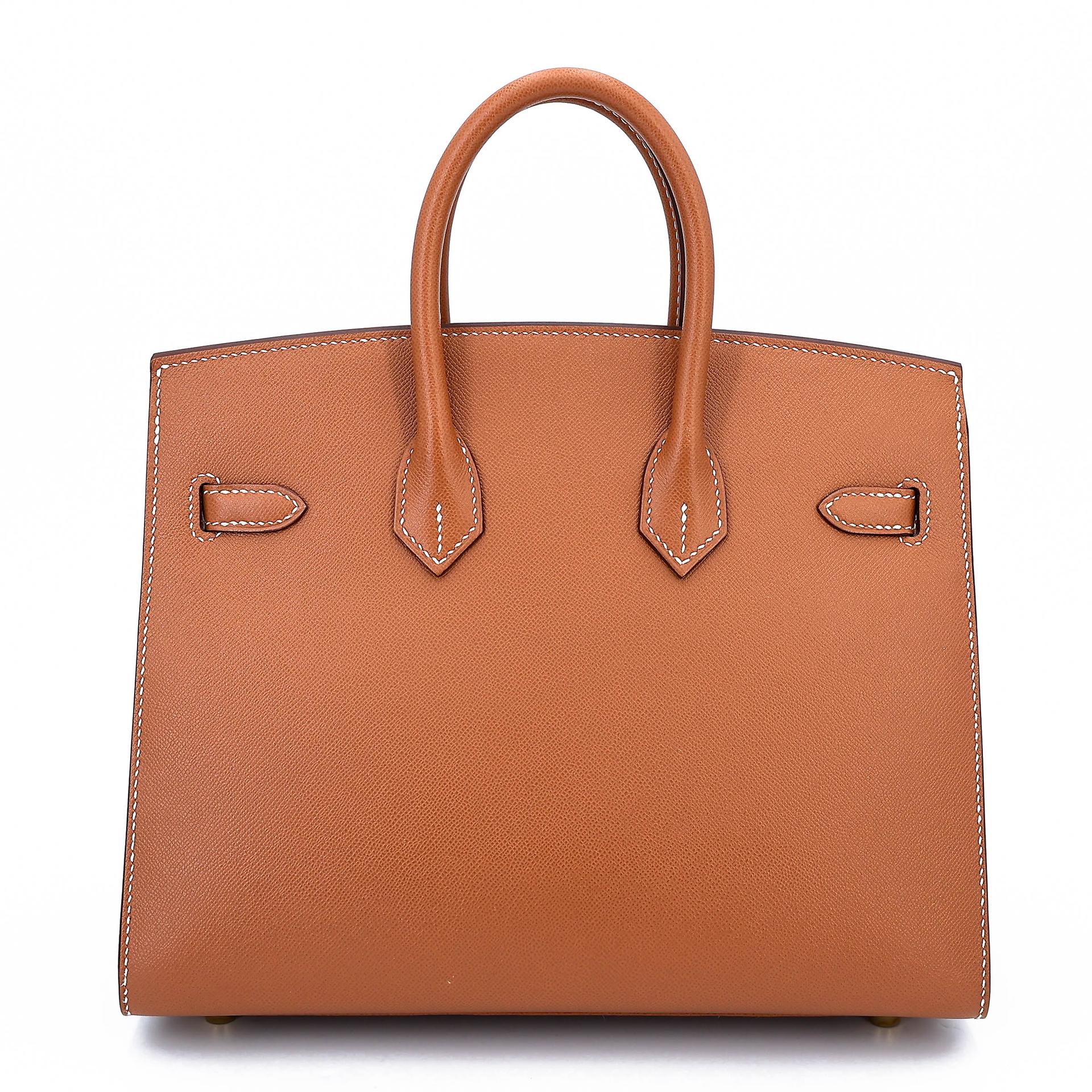 SA超美品 HERMÈS 愛馬仕 Birkin 25 外縫 37 金棕色 Gold Madame皮 金扣 Z刻 2021年 - 2