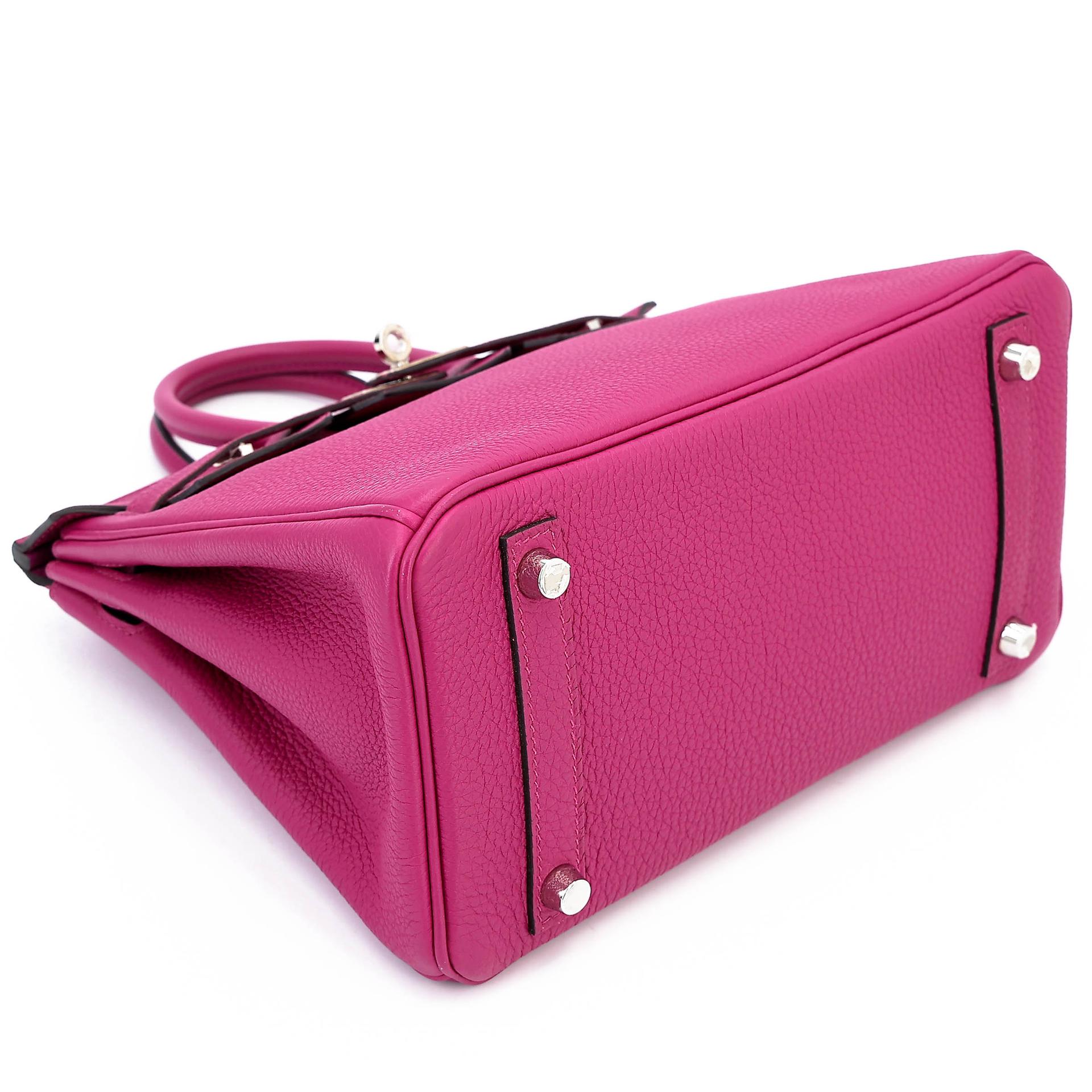 Very Good ( Rank A) HERMÈS Birkin 25 Rose Purple (L3) Togo Palladium hardware C (2018) - 6