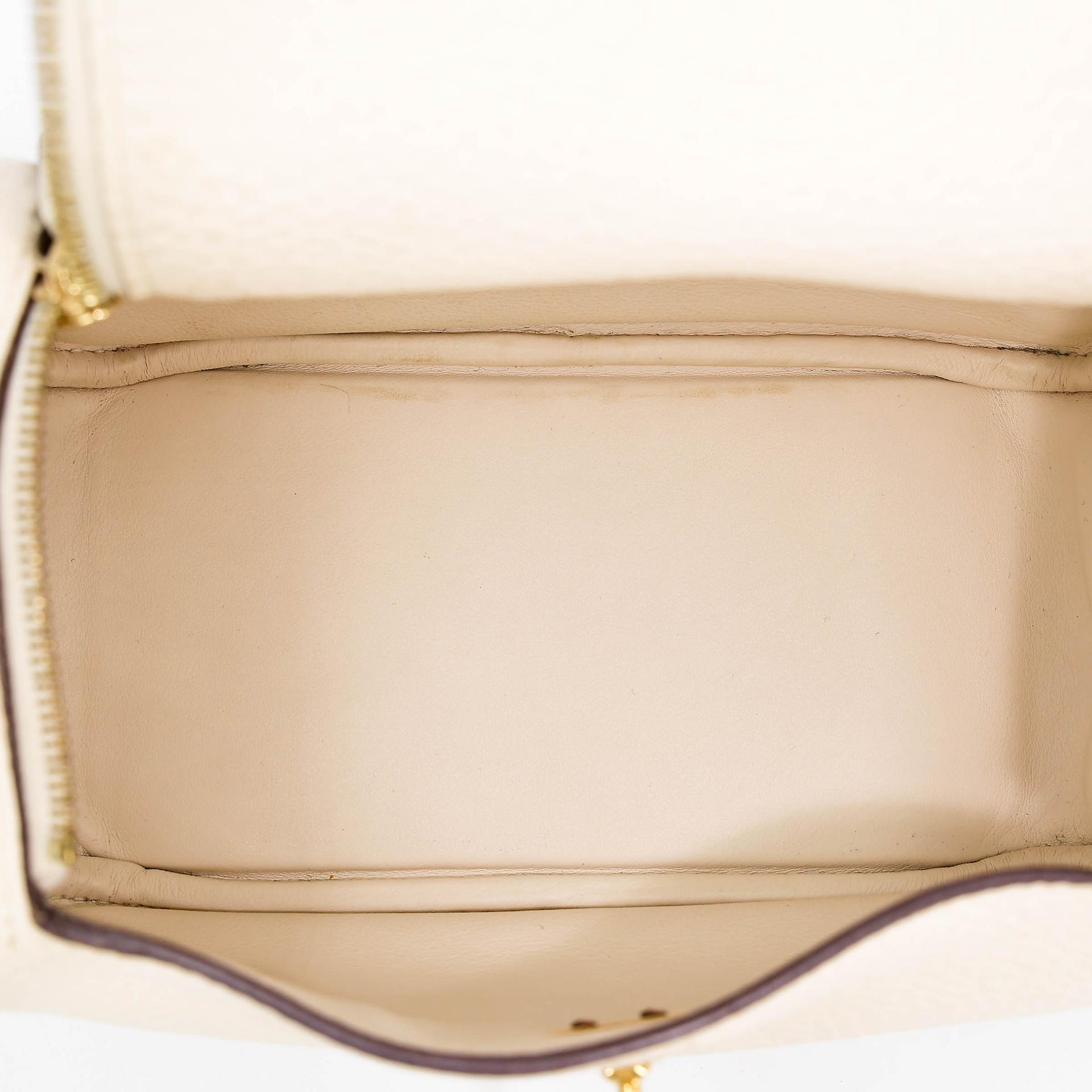中古AB HERMÈS 愛馬仕 Mini Lindy I2 奶油白 Nata Clemence小牛皮 金扣 U刻 2022年 - 39