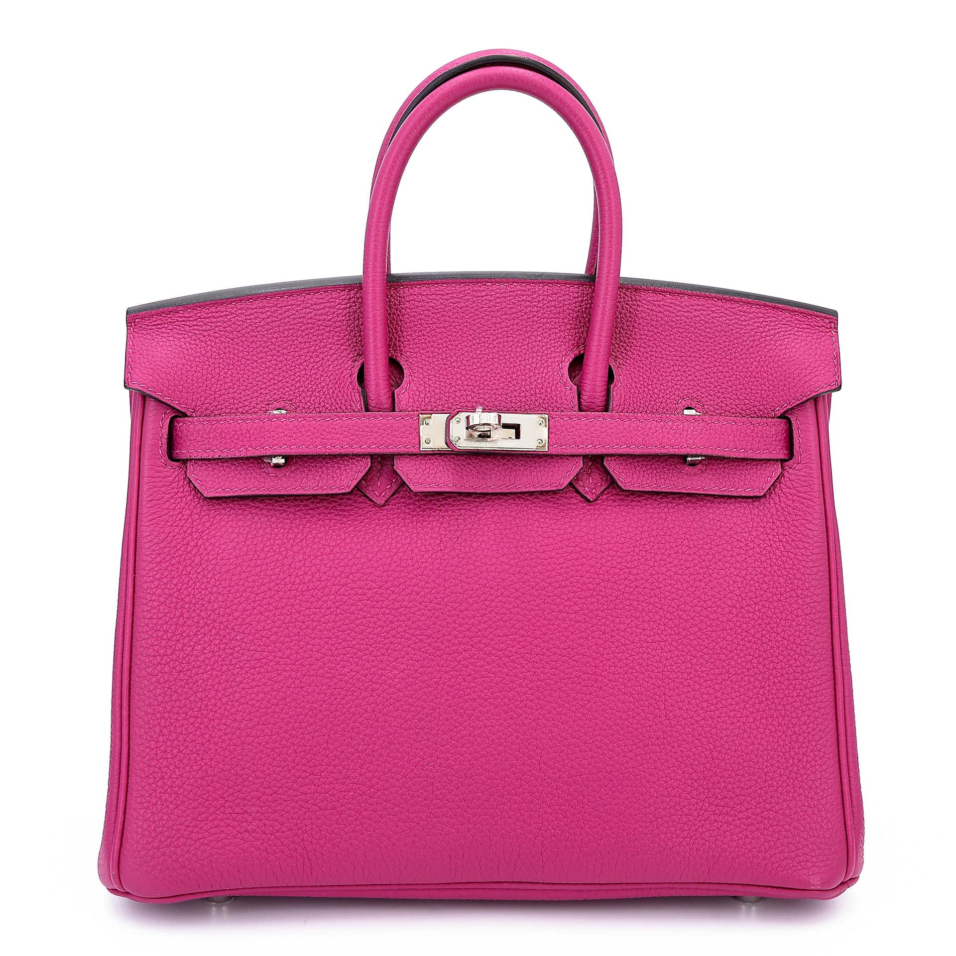 Very Good ( Rank A) HERMÈS Birkin 25 Rose Purple (L3) Togo Palladium hardware C (2018) - 1
