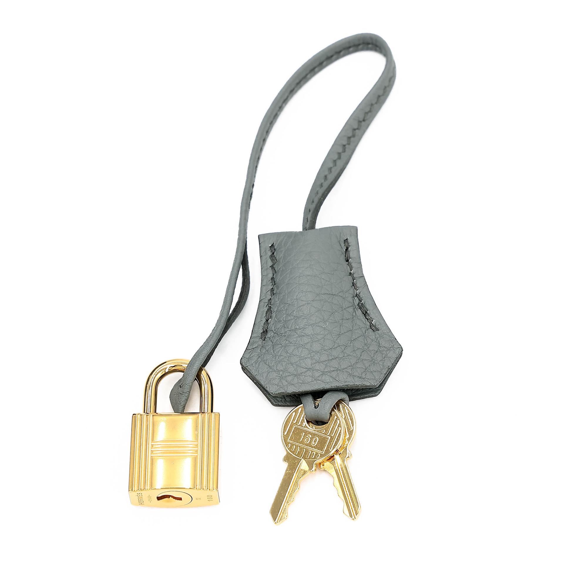 Very Good ( Rank A) HERMÈS Birkin 30 Vert Amande (63) Togo Gold hardware D (2019) - 21