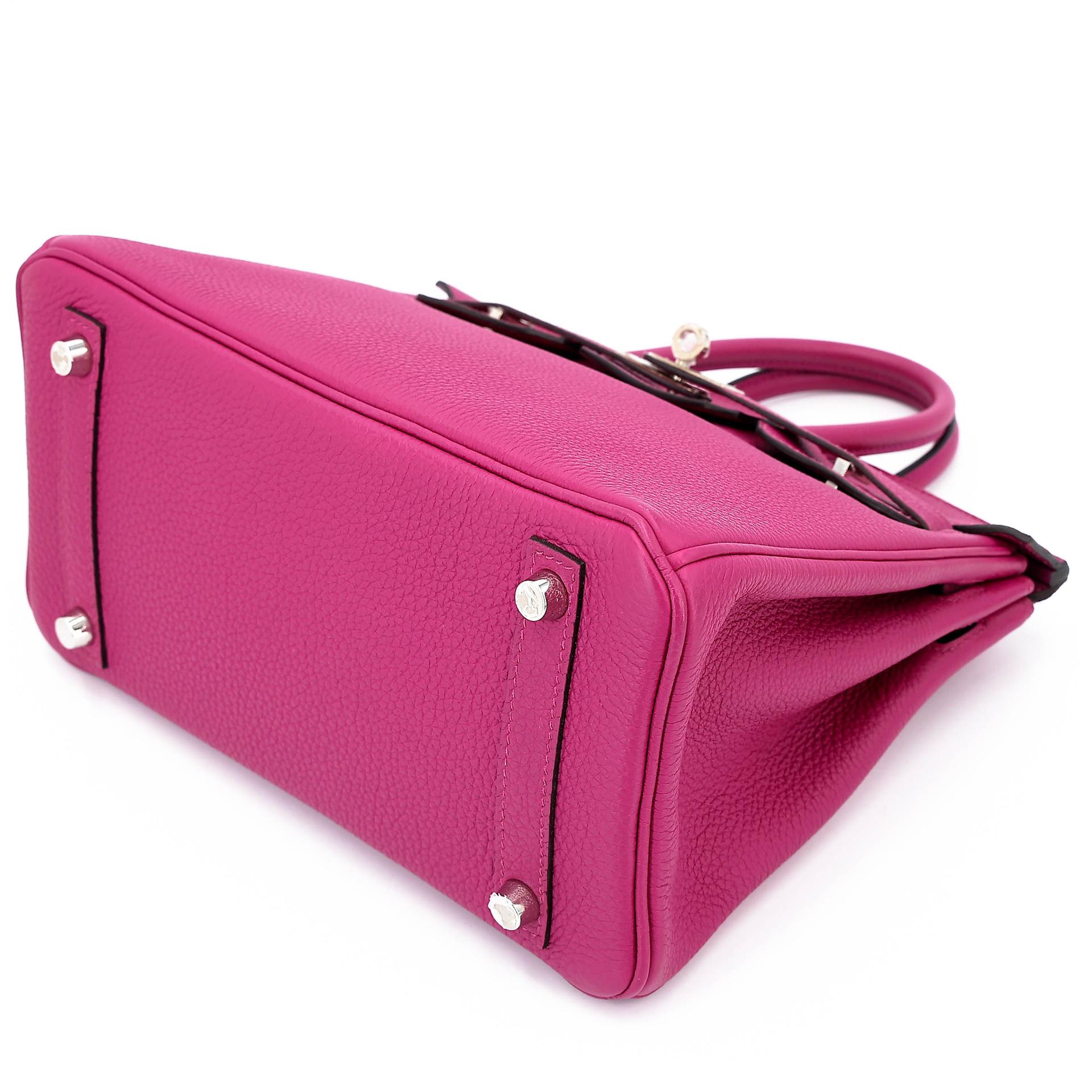 Very Good ( Rank A) HERMÈS Birkin 25 Rose Purple (L3) Togo Palladium hardware C (2018) - 5