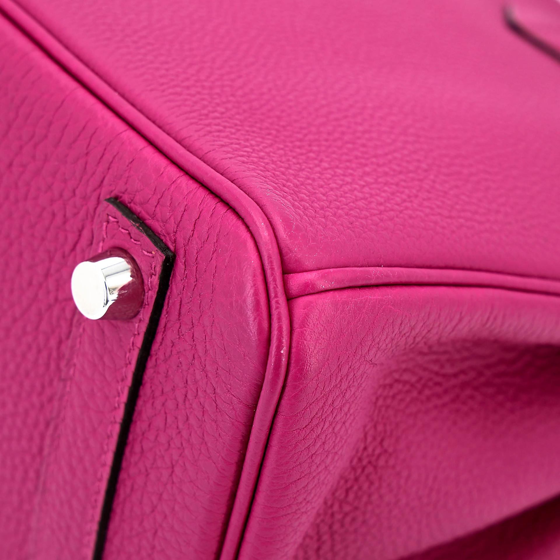Very Good ( Rank A) HERMÈS Birkin 25 Rose Purple (L3) Togo Palladium hardware C (2018) - 11