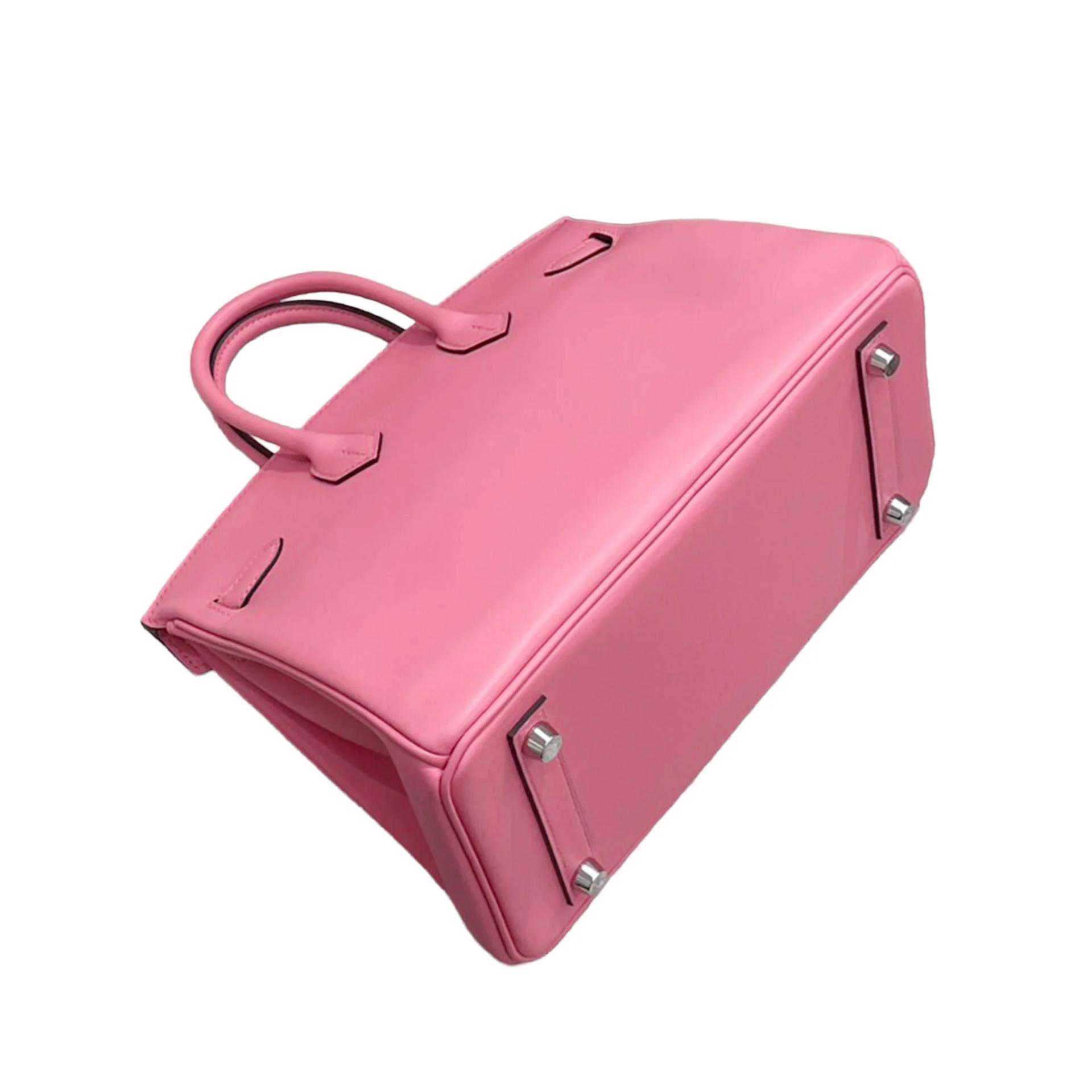 A美品 HERMÈS 爱马仕 Birkin 25 8W 唇膏粉 Rose Azalee Swift牛皮 银扣 Y刻 2020年 - 6