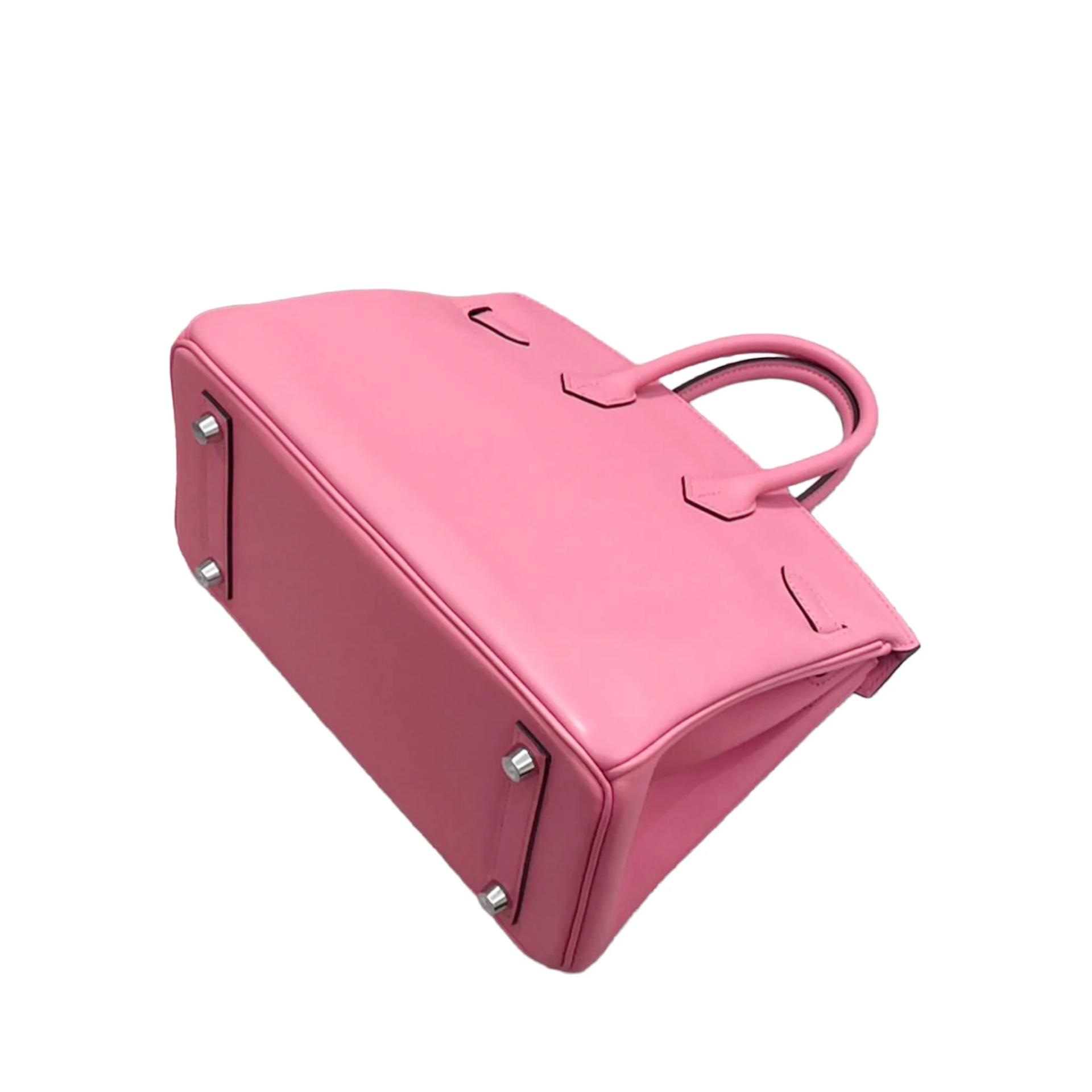 A美品 HERMÈS 爱马仕 Birkin 25 8W 唇膏粉 Rose Azalee Swift牛皮 银扣 Y刻 2020年 - 7
