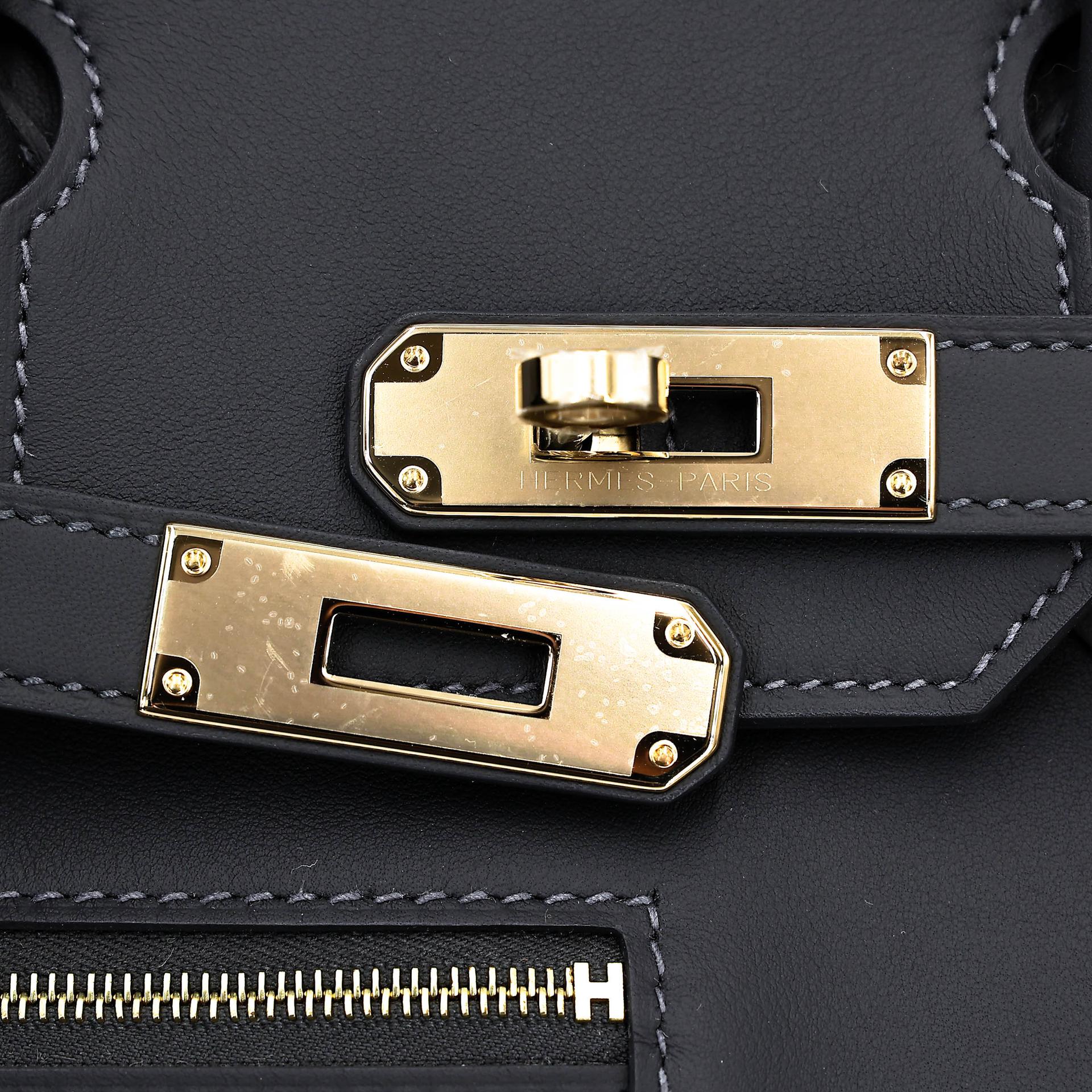 全新 HERMÈS 爱马仕 Birkin 30 Colormatic 85 石板灰 Ardoise Swift牛皮 香槟金扣 K刻 2025年 - 12