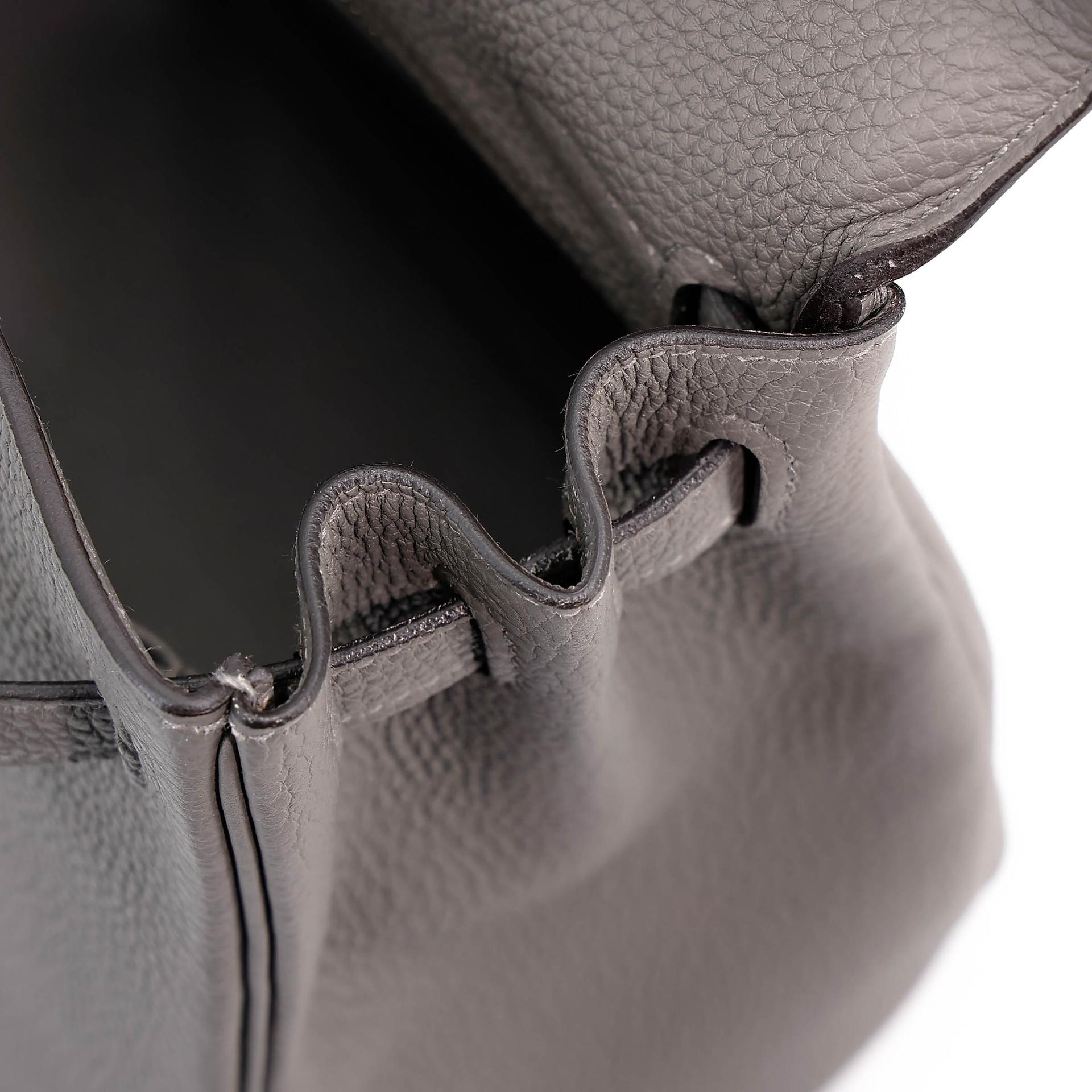 Excellent ( Rank SA ) HERMÈS Kelly 25 Gris Meyer (0L) Togo Gold hardware B (2023) - 17