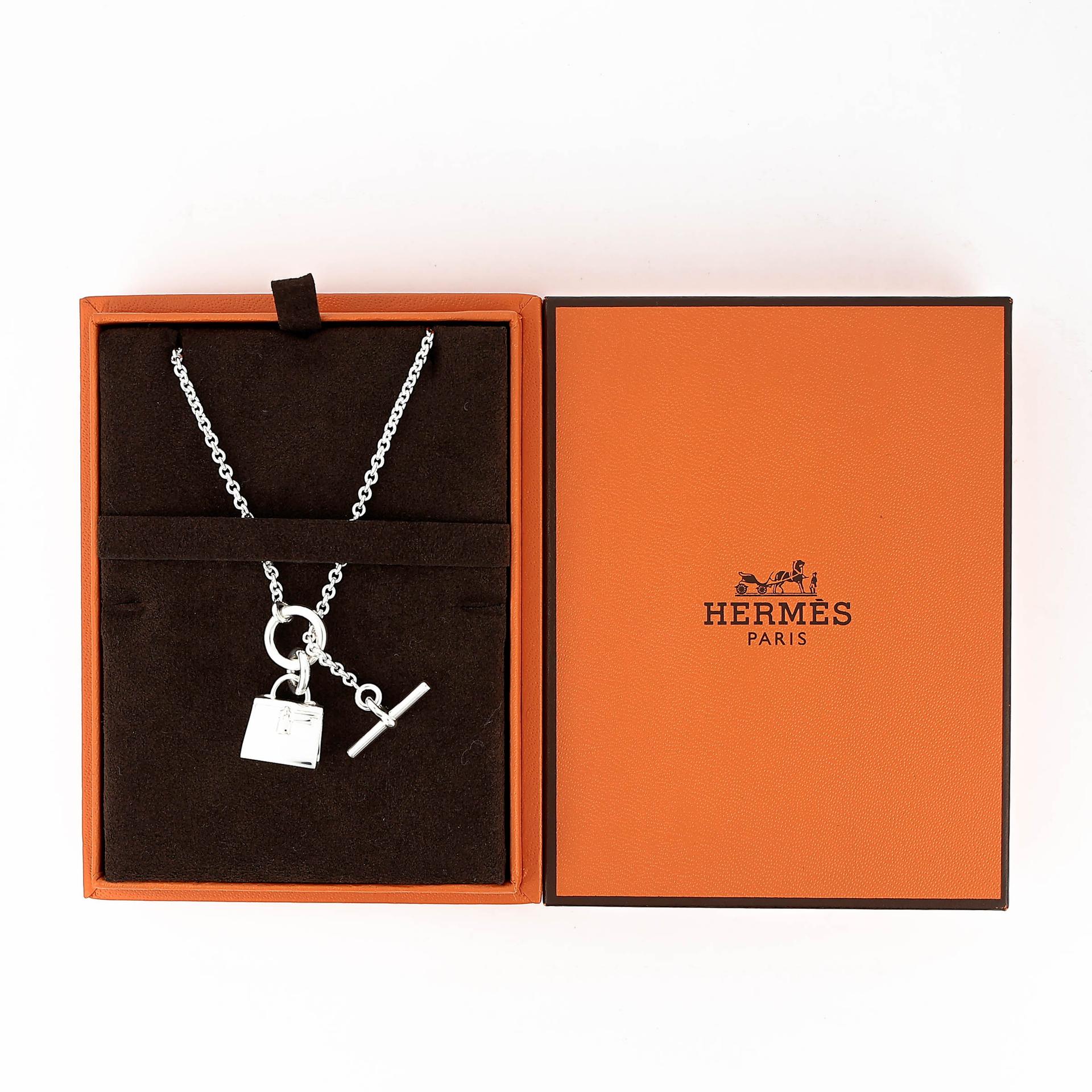 Brand New ( Rank N ) HERMÈS Amulettes Kelly Pendant Silver Silver 925 - 3