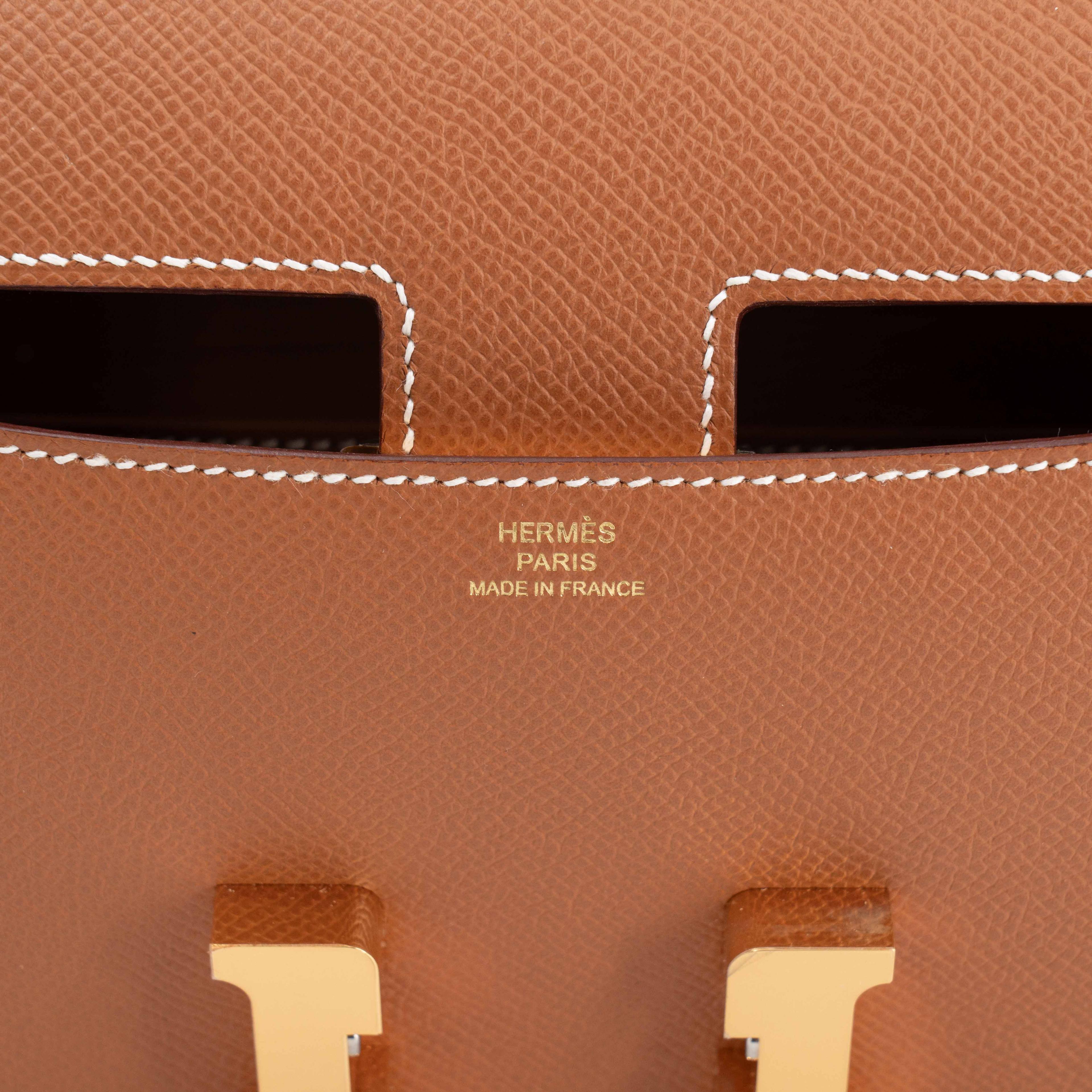 Brand New ( Rank N ) HERMÈS Constance Elan Gold (37) Epsom Gold hardware K (2025) - 12