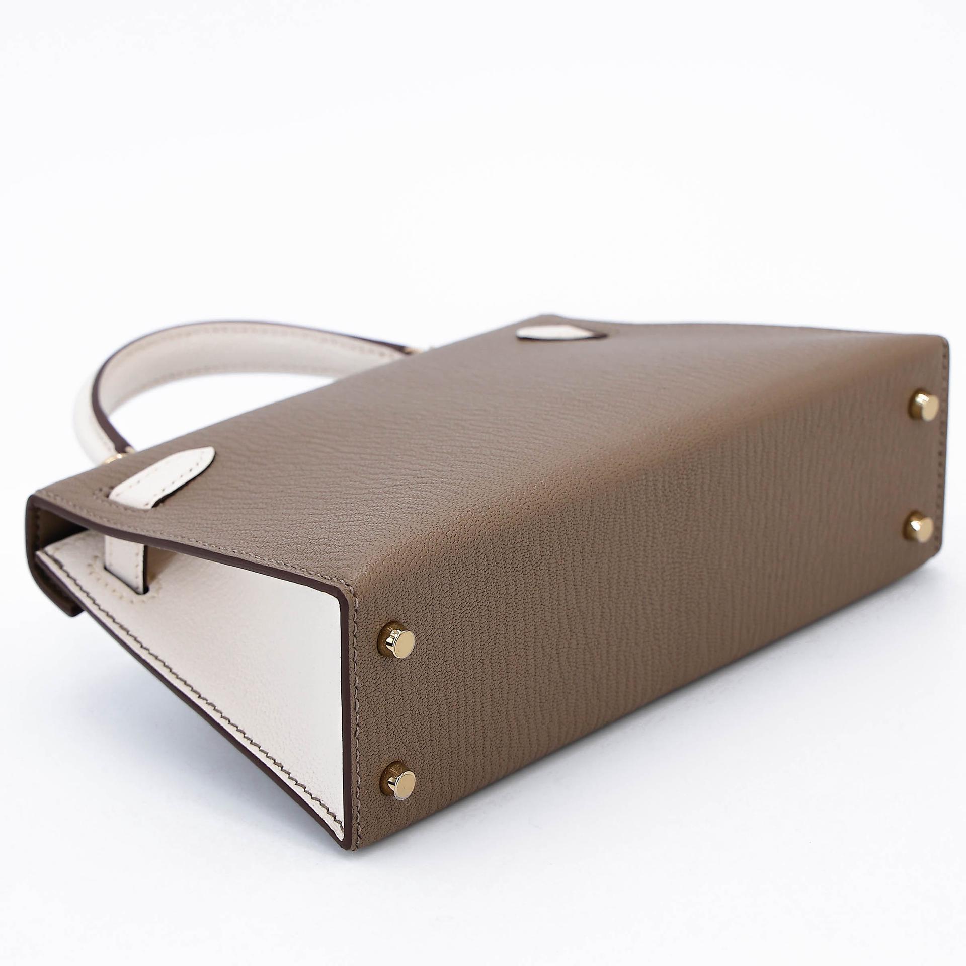 ランク N 新品 HERMÈS エルメス スペシャルオーダー ミニケリー2 HSS エトゥープ (18) ナタ (I2) シェーブル シャンパンゴールド金具 K刻印 (2025) - 7