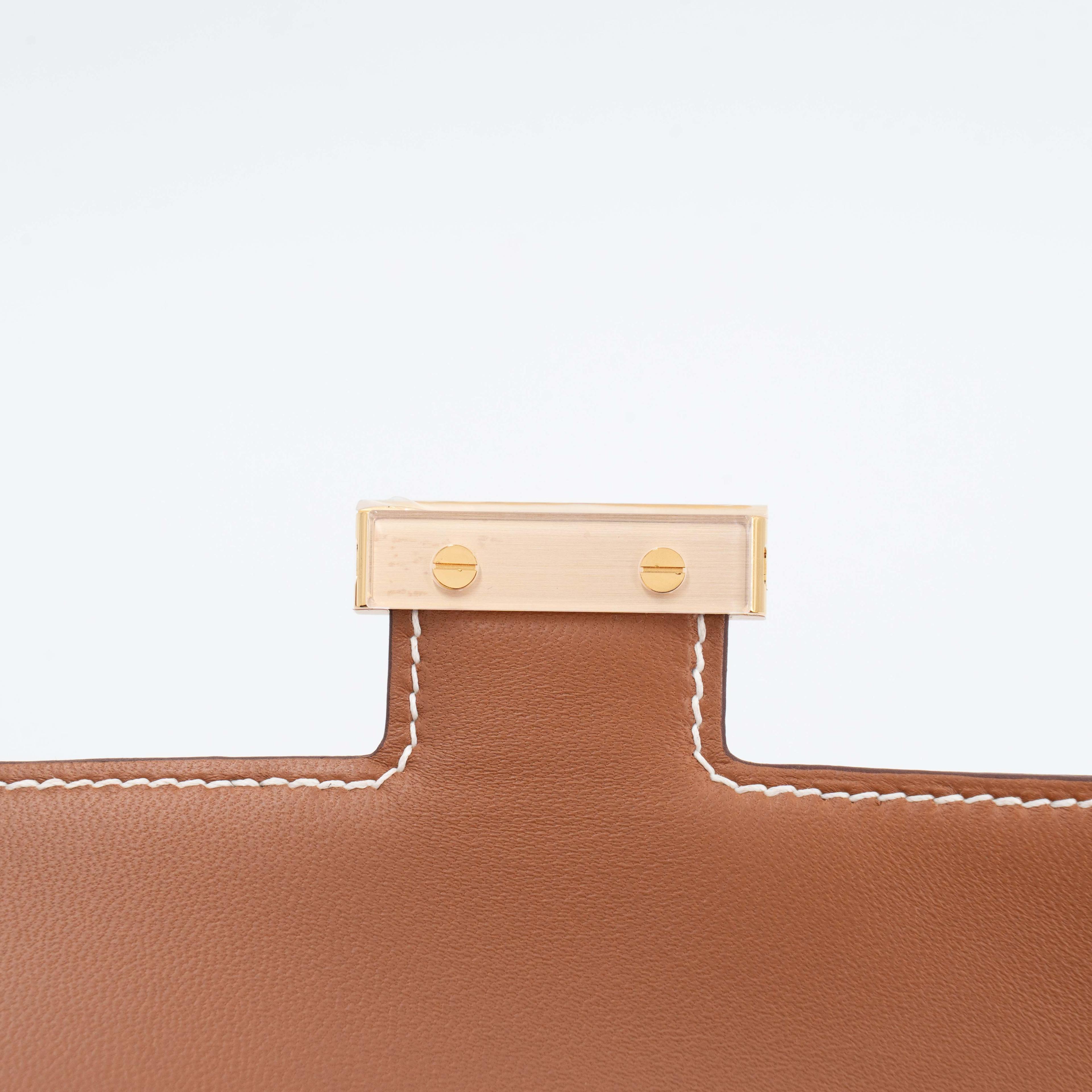 Brand New ( Rank N ) HERMÈS Constance Elan Gold (37) Epsom Gold hardware K (2025) - 13