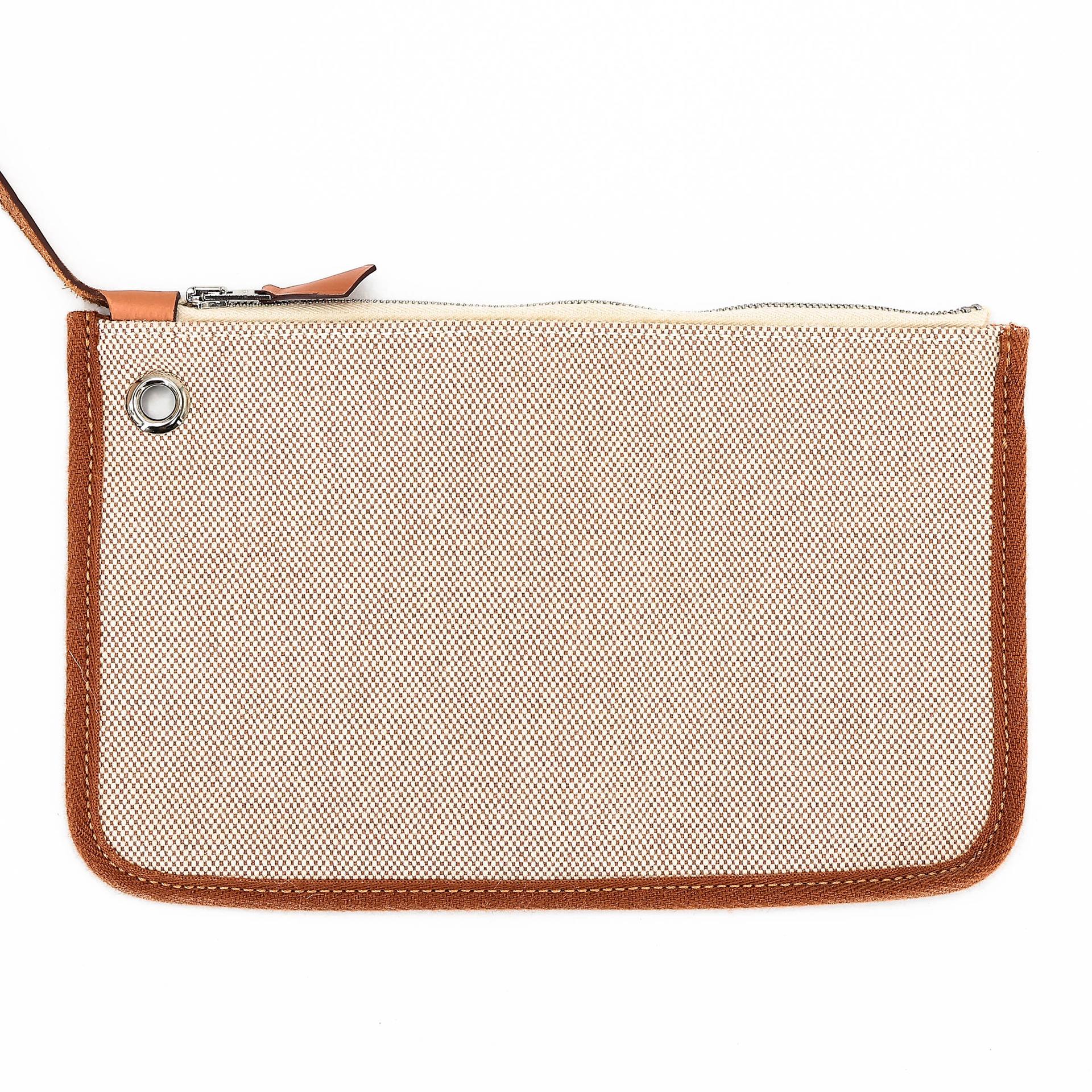 ランク A HERMÈS エルメス エールバッグジップ PM ナチュラルサブレ (21) ヴァッシュハンター トワルアッシュ シルバー金具 D刻印 (2019) - 31