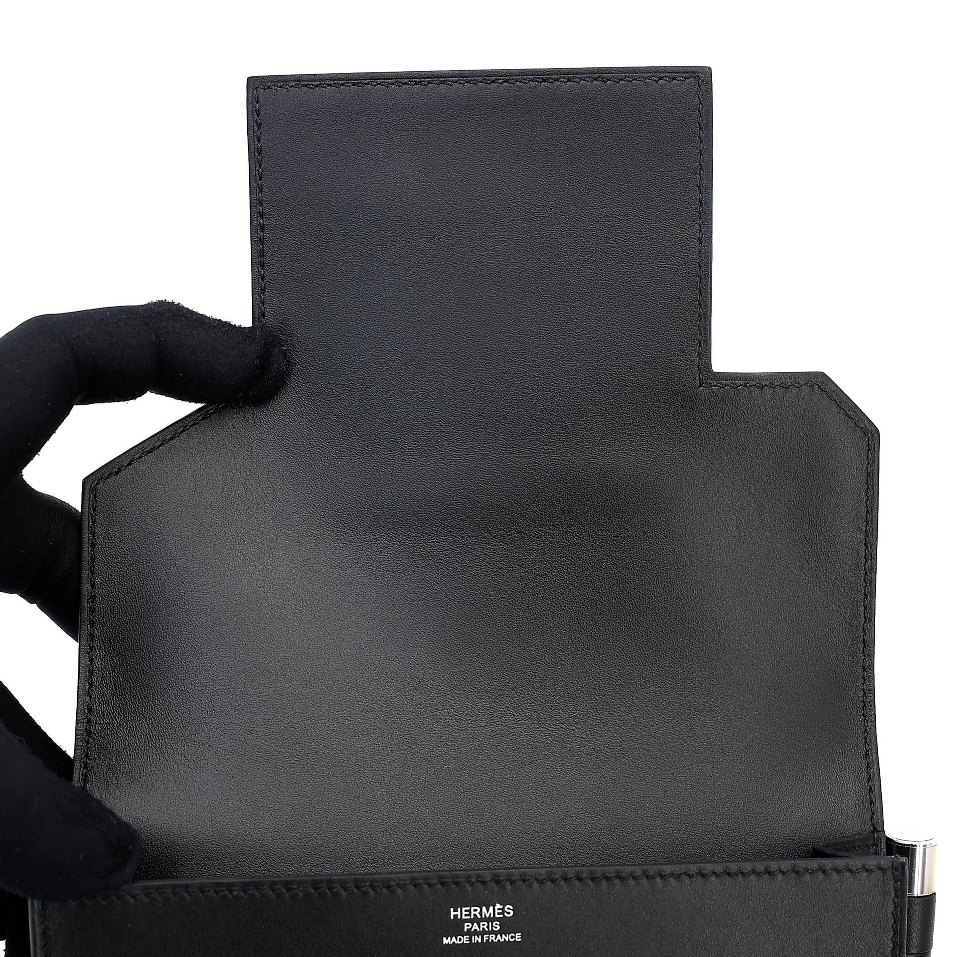 ランク A HERMÈS エルメス ツインズ ショルダーバッグ ブラック (89) ムッシュ ソンブレロ シルバー金具 D刻印 (2019) - 24
