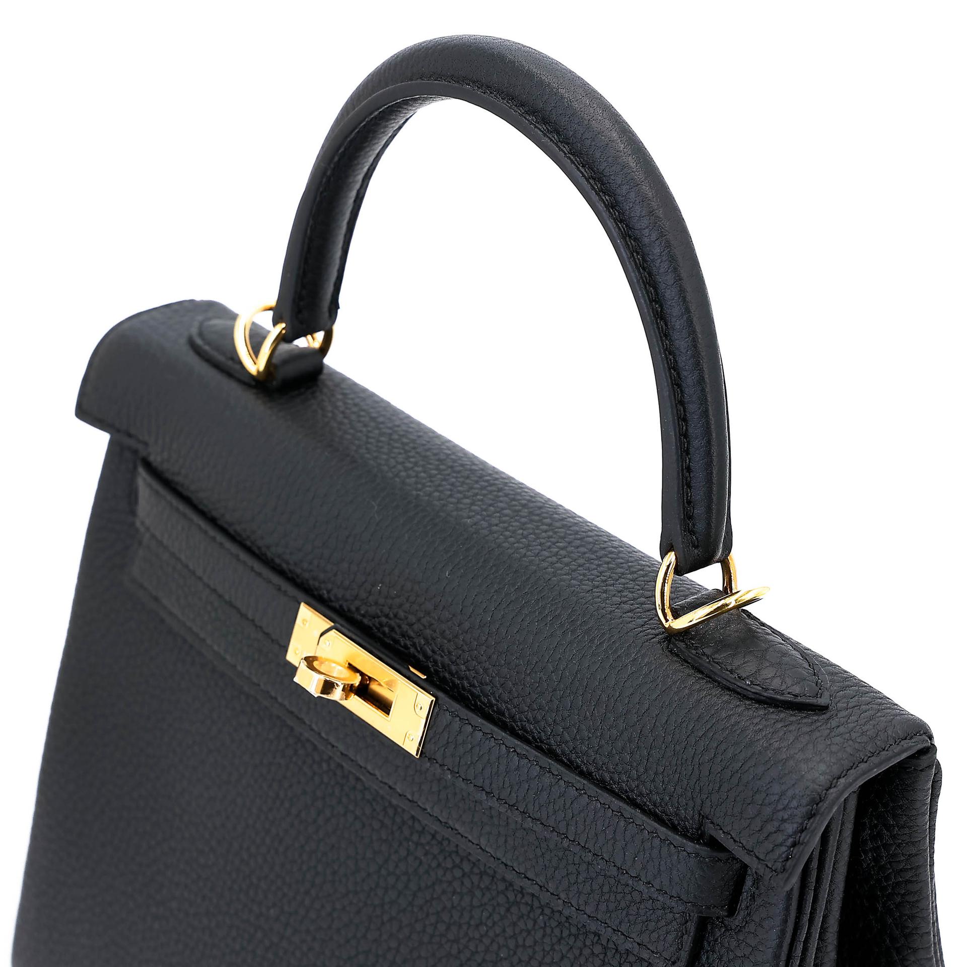 ランク N 新品 HERMÈS エルメス ケリー25 ブラック (89) トゴ ゴールド金具 K刻印 (2025) - 3