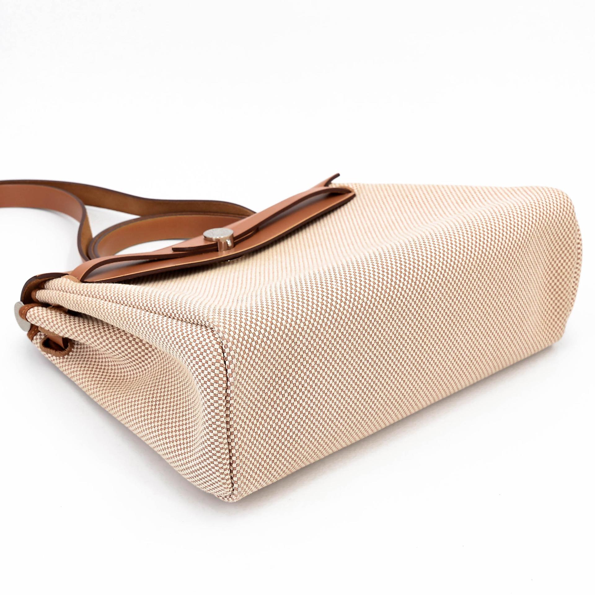 ランク A HERMÈS エルメス エールバッグジップ PM ナチュラルサブレ (21) ヴァッシュハンター トワルアッシュ シルバー金具 D刻印 (2019) - 7