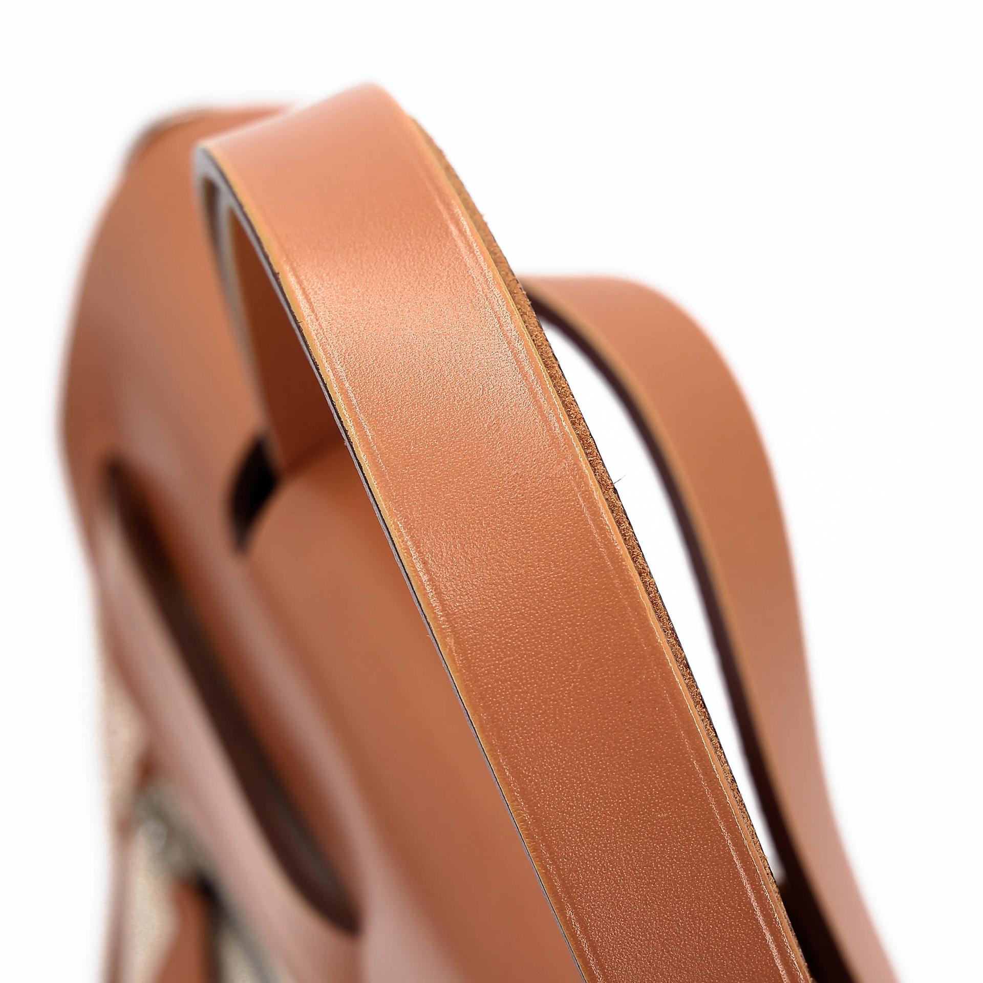 ランク A HERMÈS エルメス エールバッグジップ PM ナチュラルサブレ (21) ヴァッシュハンター トワルアッシュ シルバー金具 D刻印 (2019) - 4